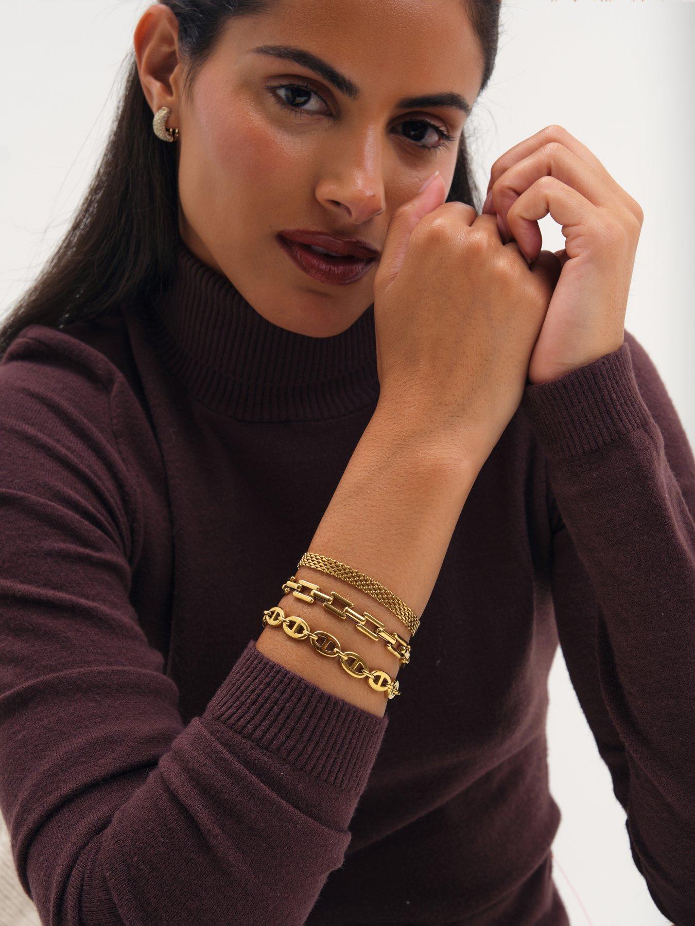 Image 3 of 3 of Jon Richard Gold Plated Link Stainless Steel Bracelet