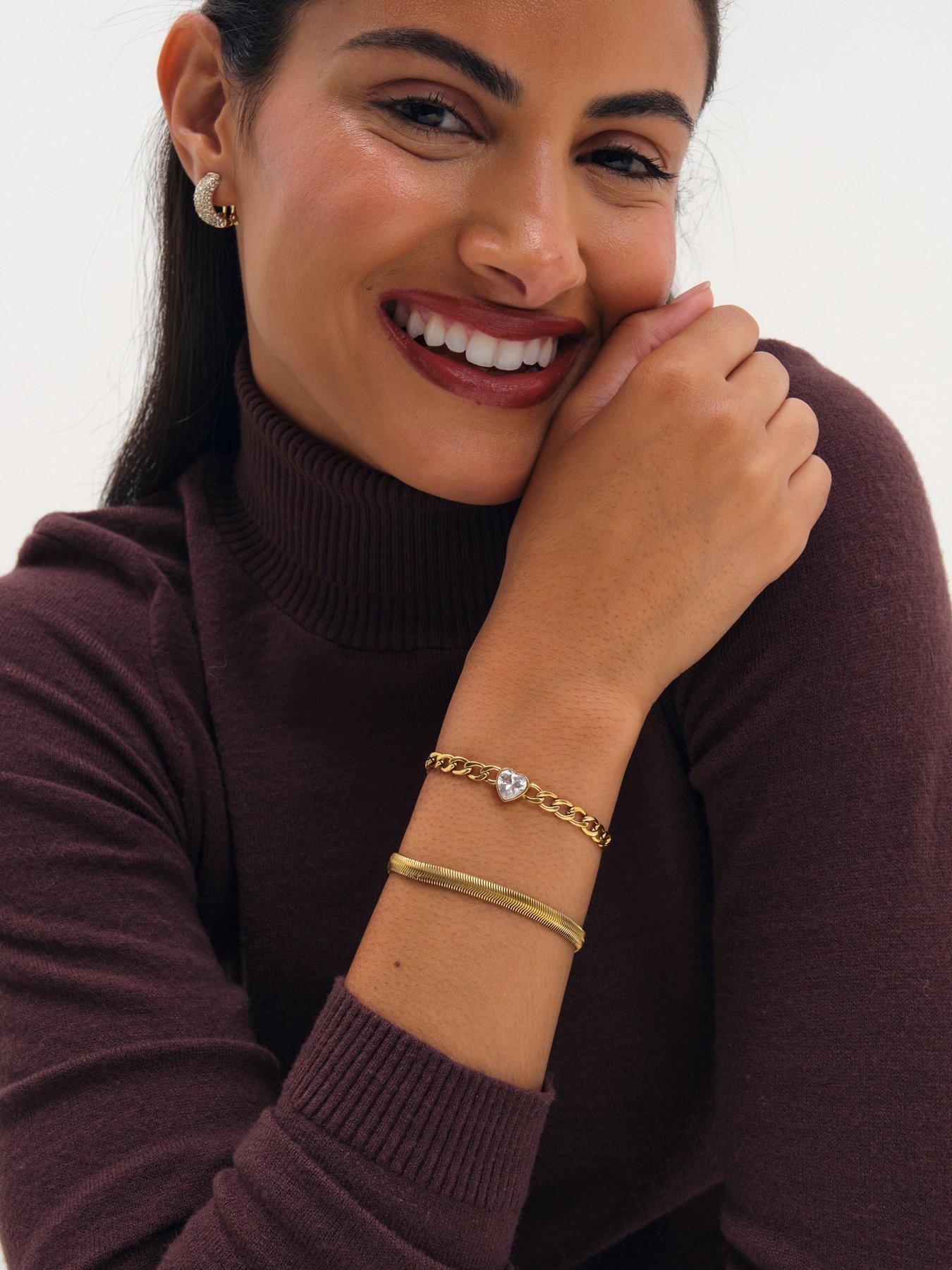 Image 3 of 3 of Jon Richard Gold Plated Snake Chain Stainless Steel Bracelet