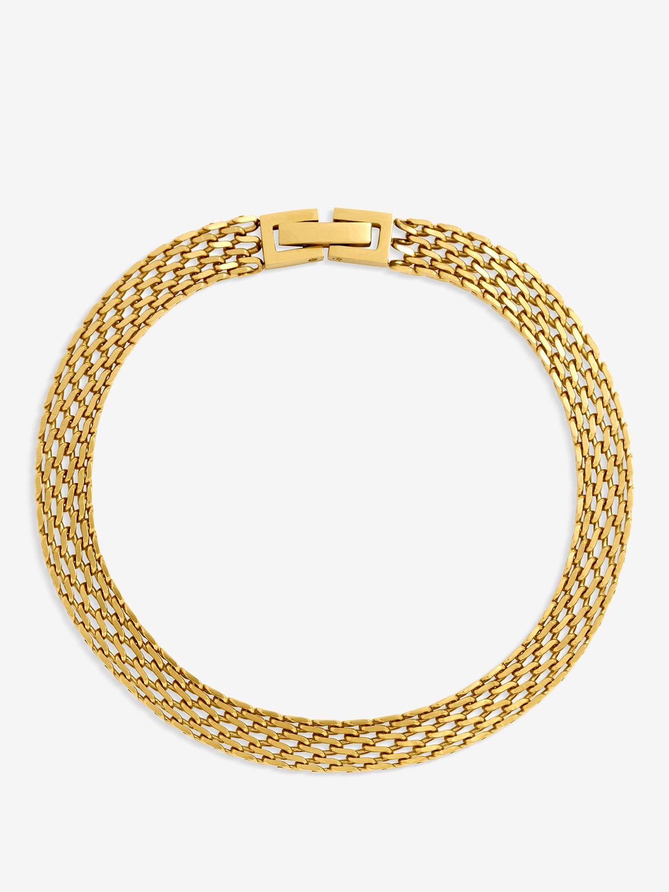 Image 1 of 1 of Jon Richard Gold Plated Mesh Chain Stainless Steel Bracelet