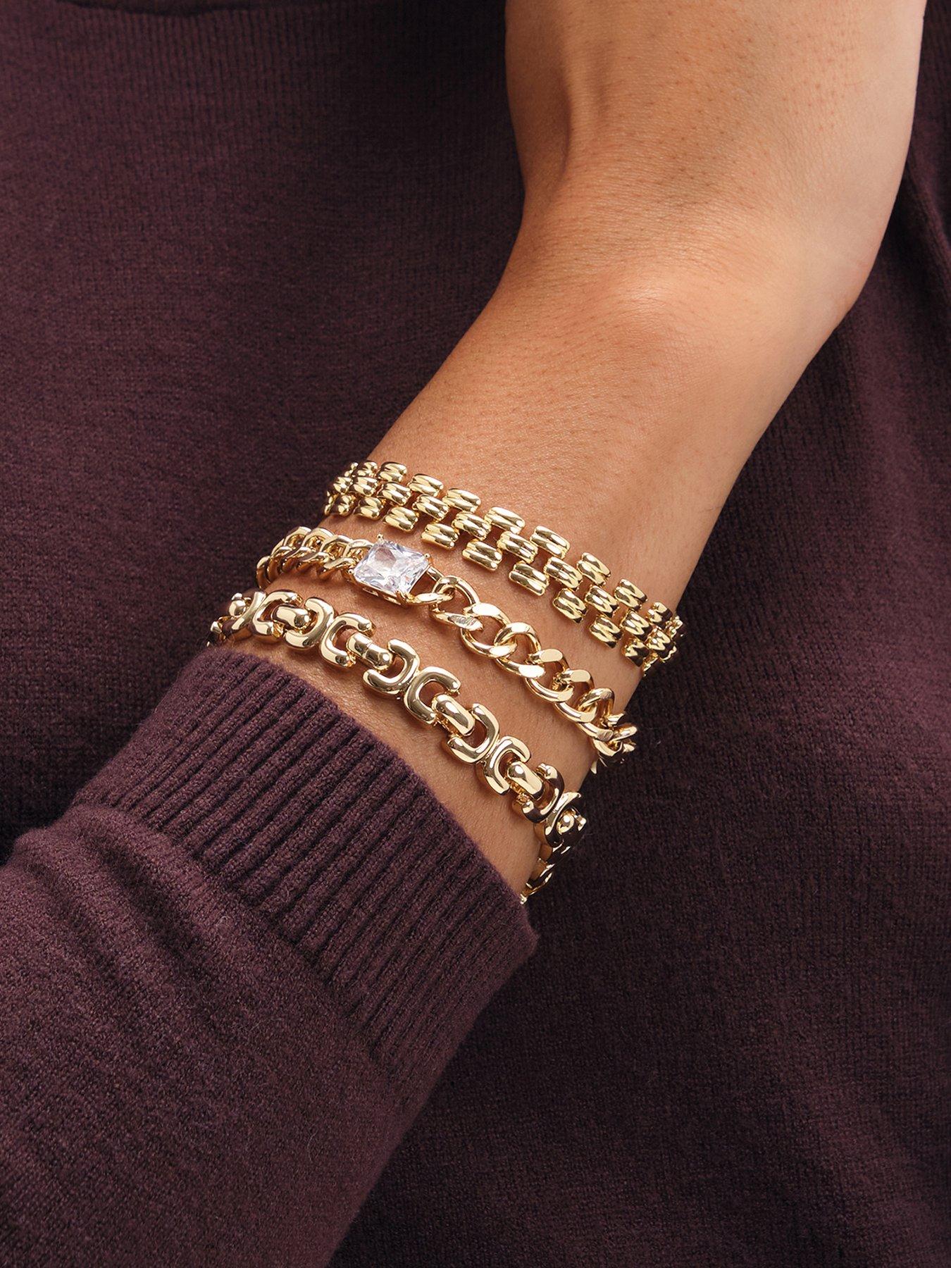 Image 1 of 2 of Jon Richard Gold Plated Kiss Link Bracelet