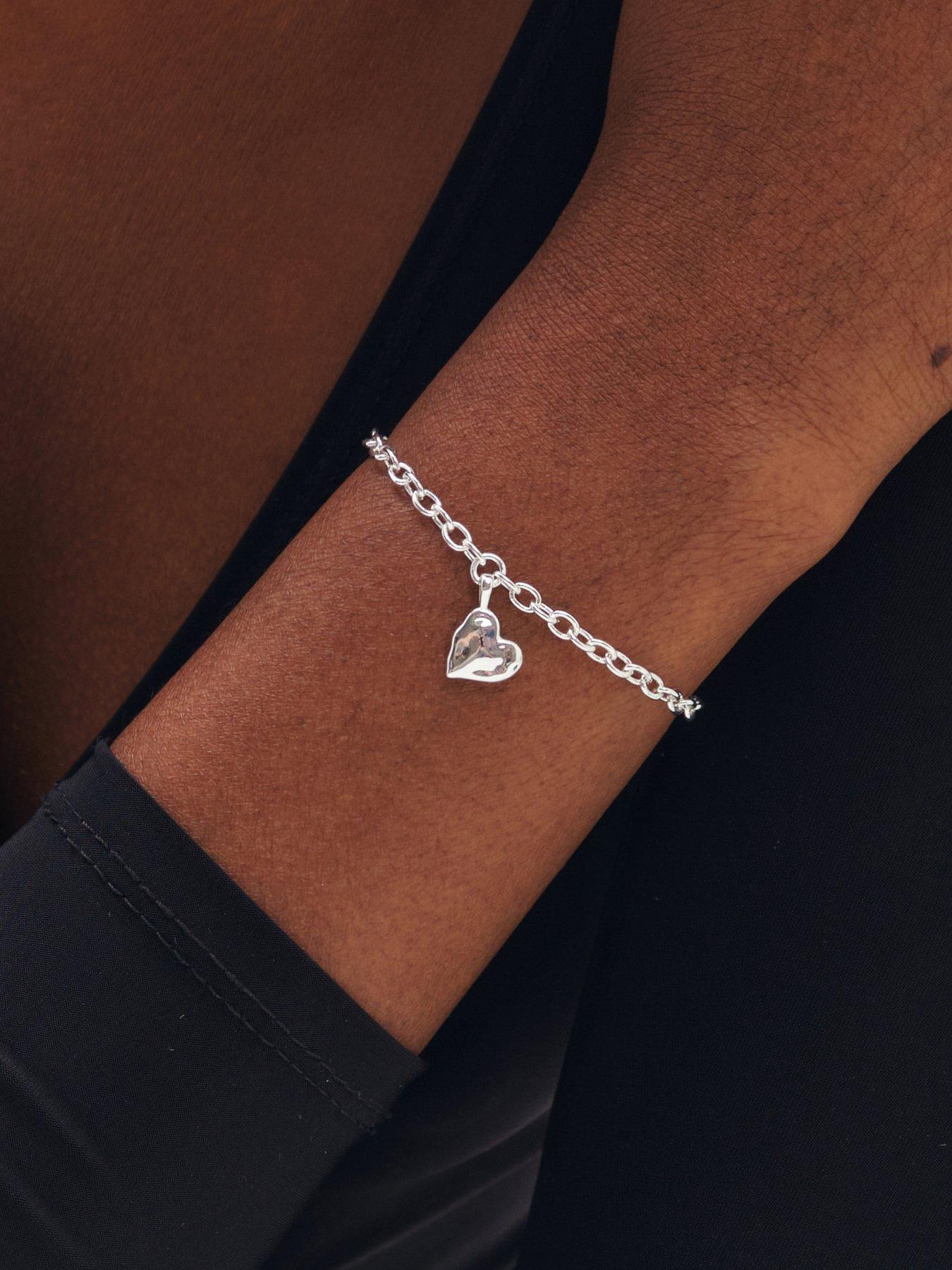 Image 2 of 3 of Inicio Silver Molten Heart Bracelet