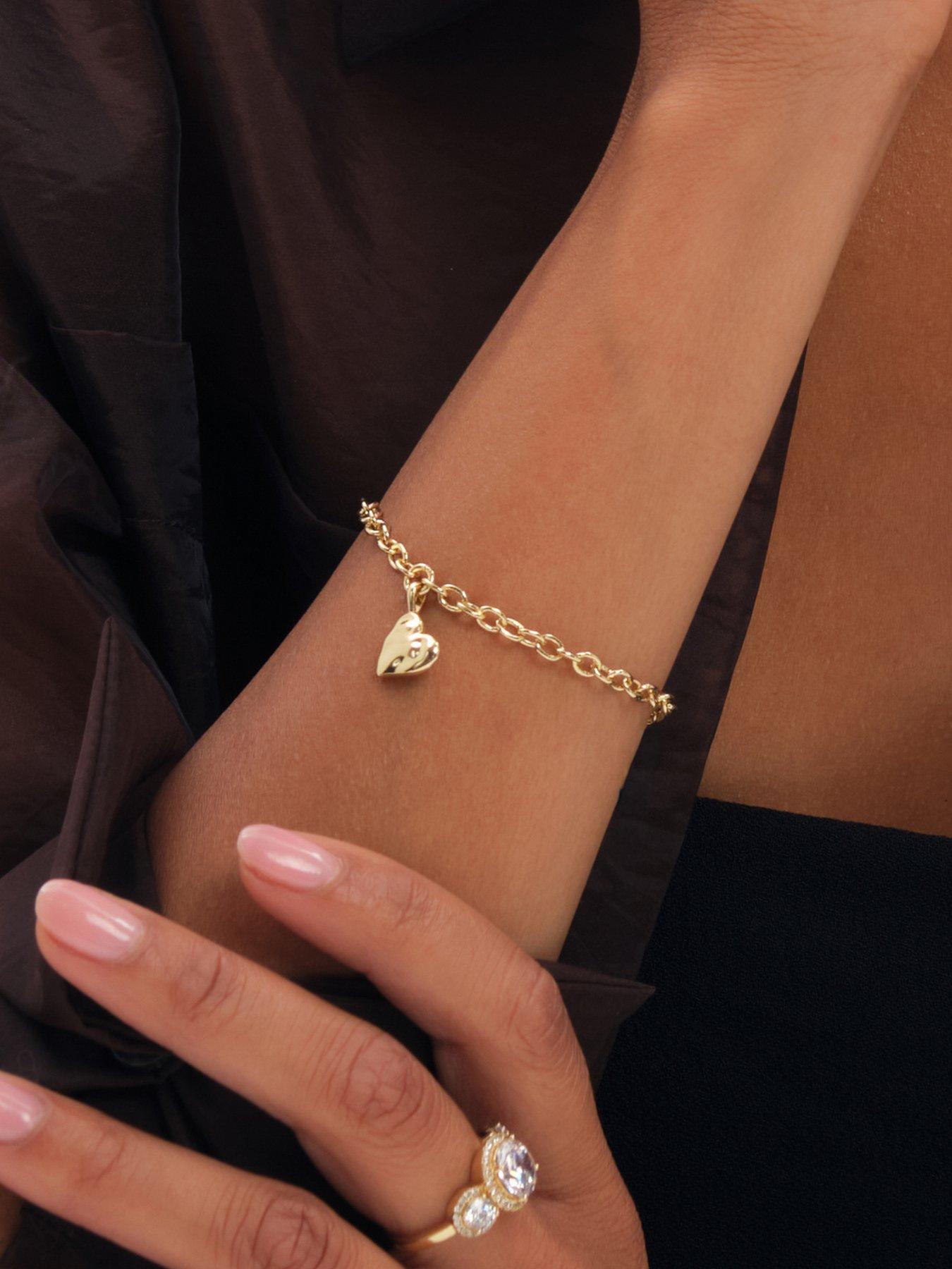 Image 2 of 3 of Inicio Gold Molten Heart Bracelet