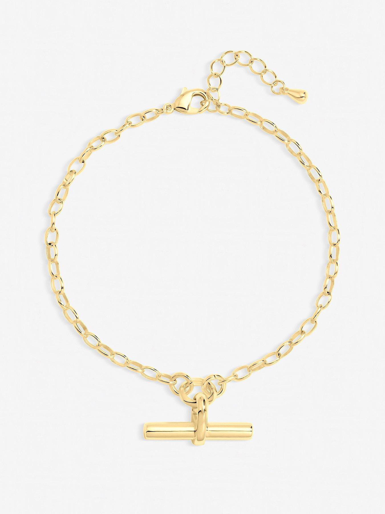 Inicio Gold T-Bar Bracelet - Gift Pouch