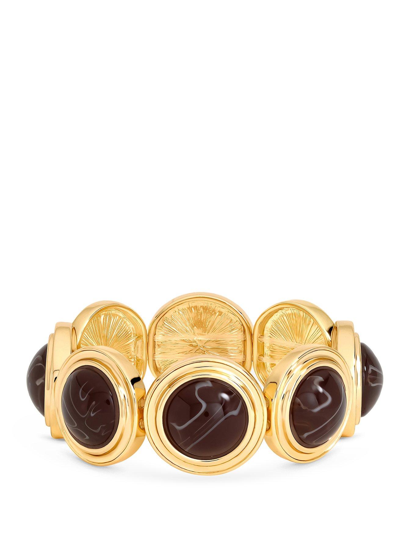 Image 1 of 3 of Mood Gold Plated Resin Stretch Bracelet
