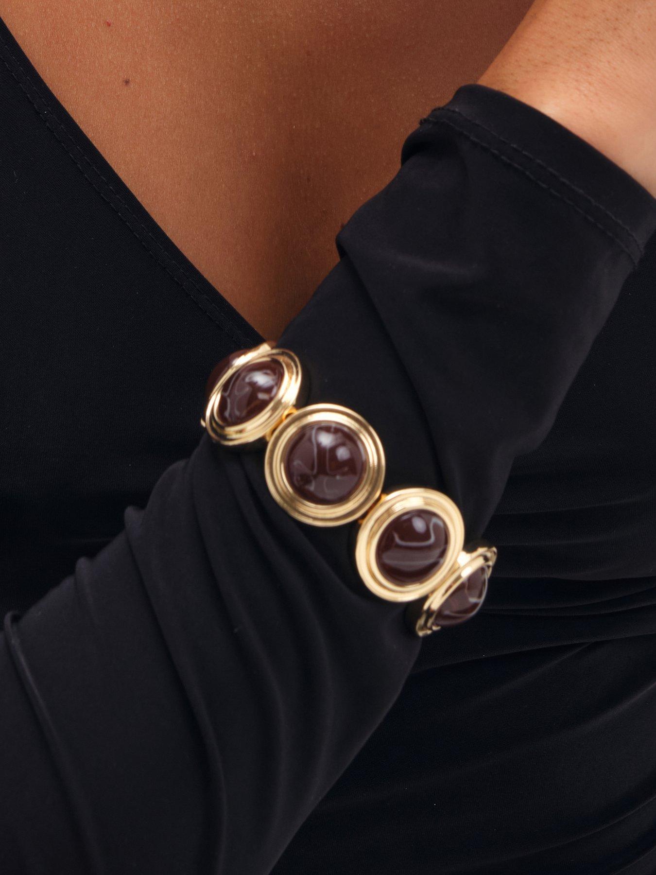 Image 2 of 3 of Mood Gold Plated Resin Stretch Bracelet