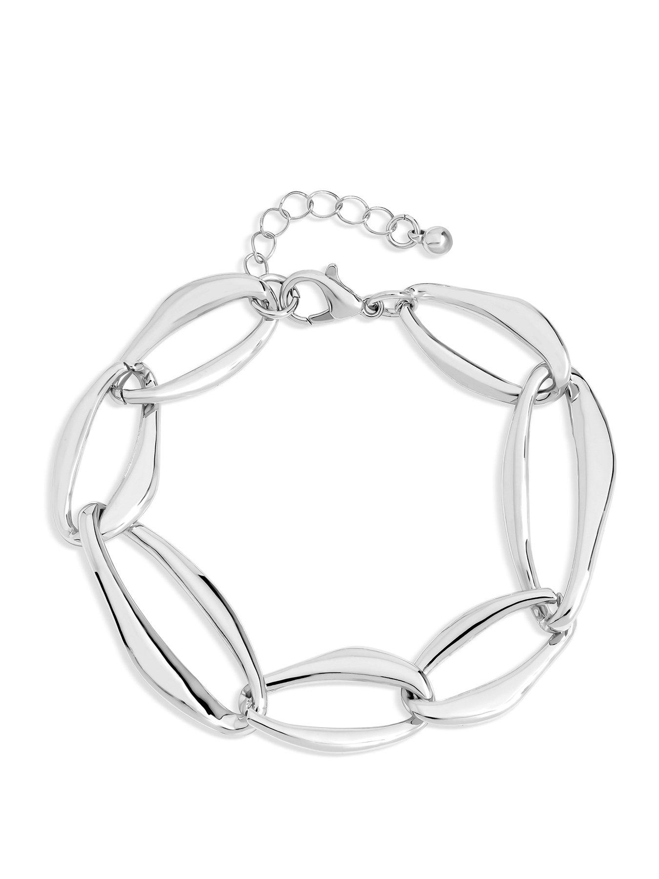 Mood Mood Silver Plated Large Link Chain Bracelet