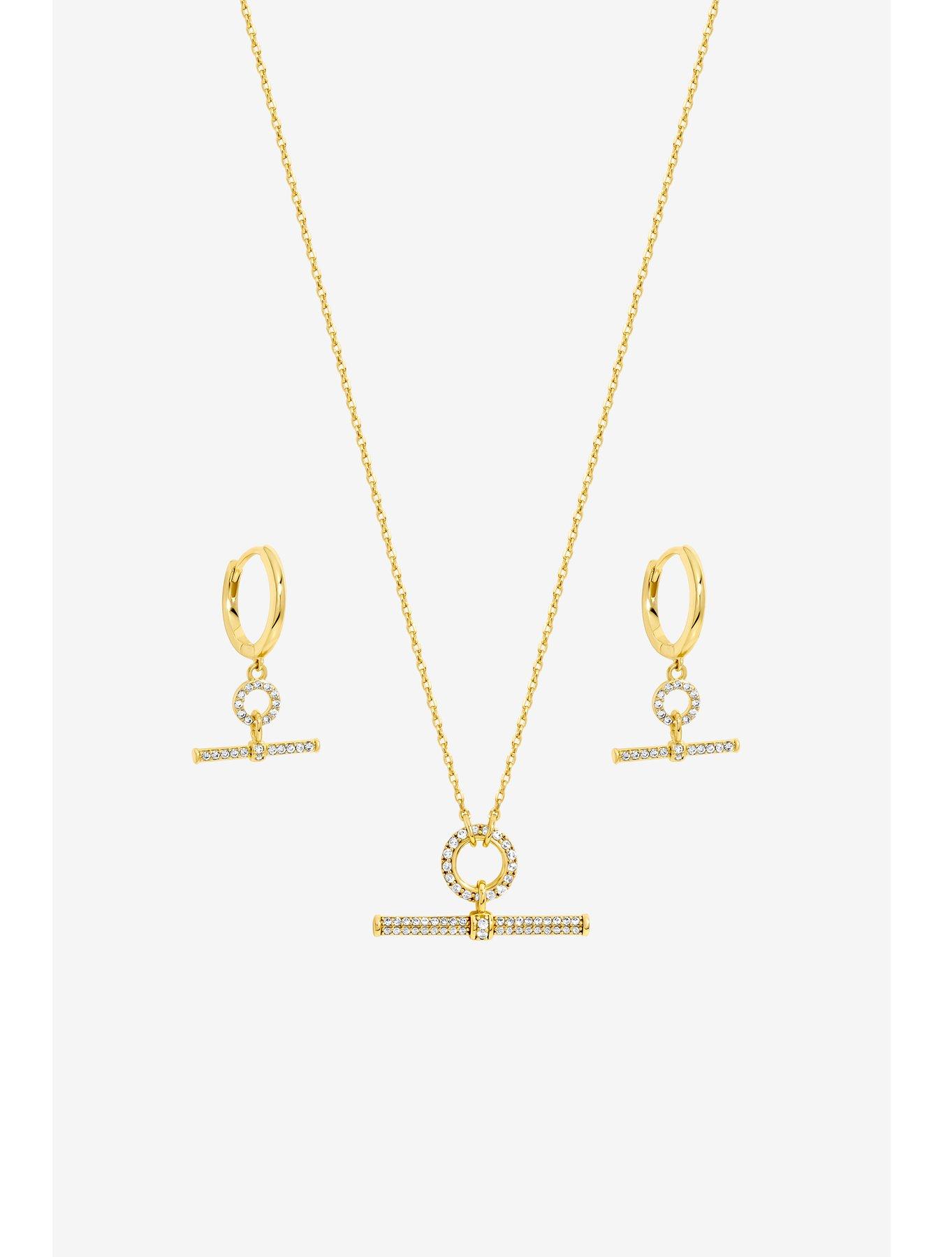 Image 2 of 2 of Inicio Gold Pave T-Bar Set - Gift Box
