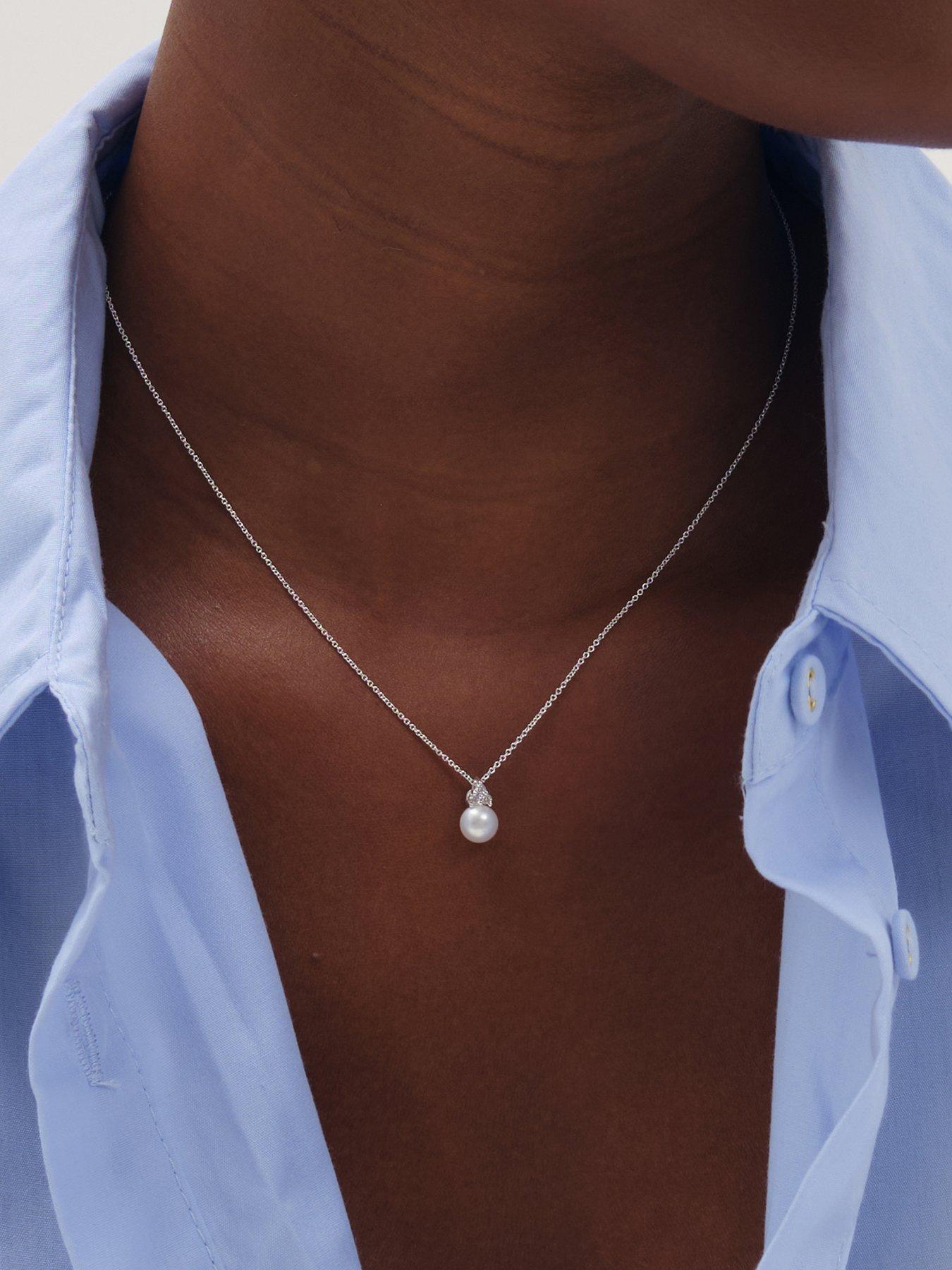Image 3 of 4 of Simply Silver Simply Silver 925 Sterling Silver Freshwater Pearl Set - Gift Box