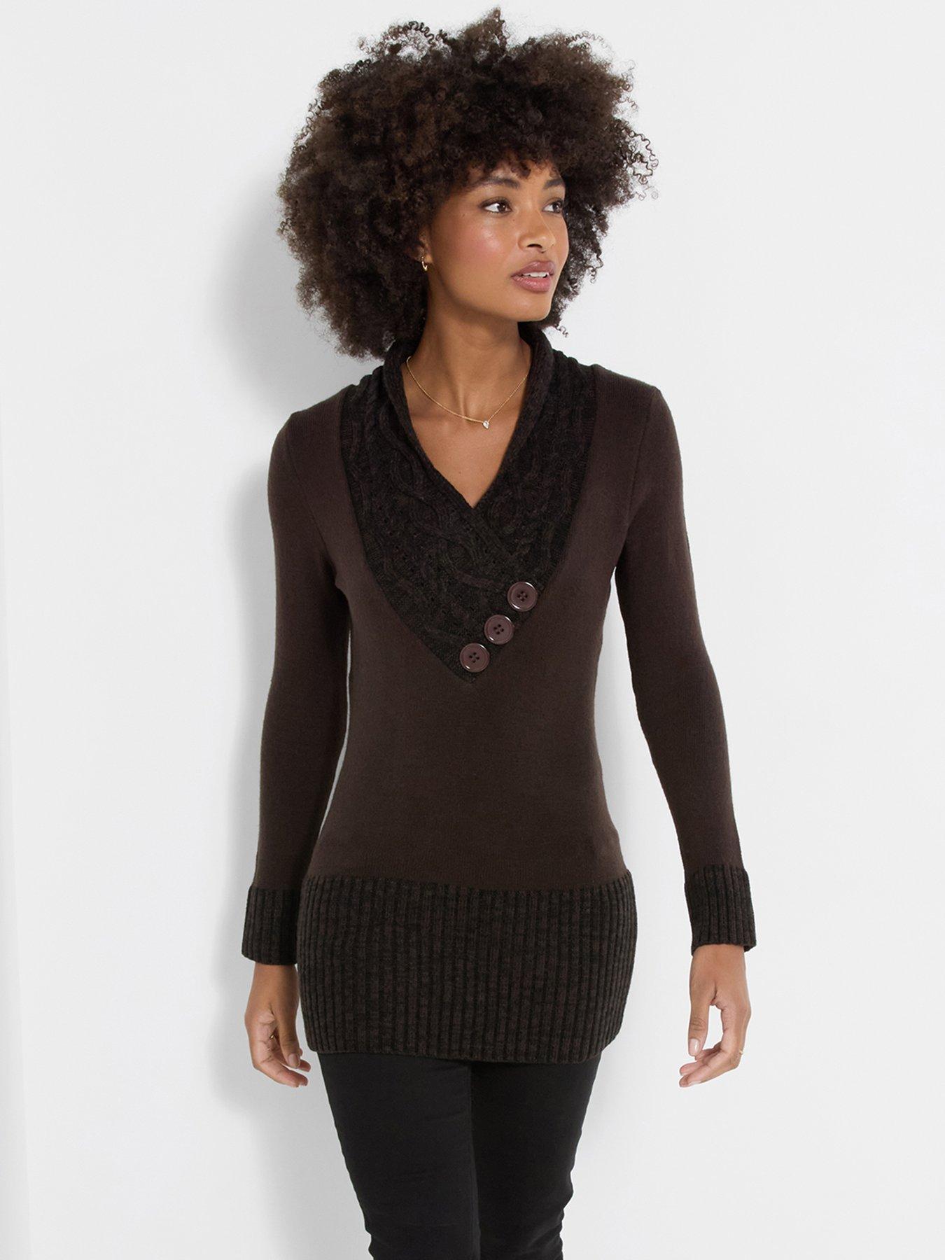 Joe Browns Curiously Cosy Wrap Neck Jumper