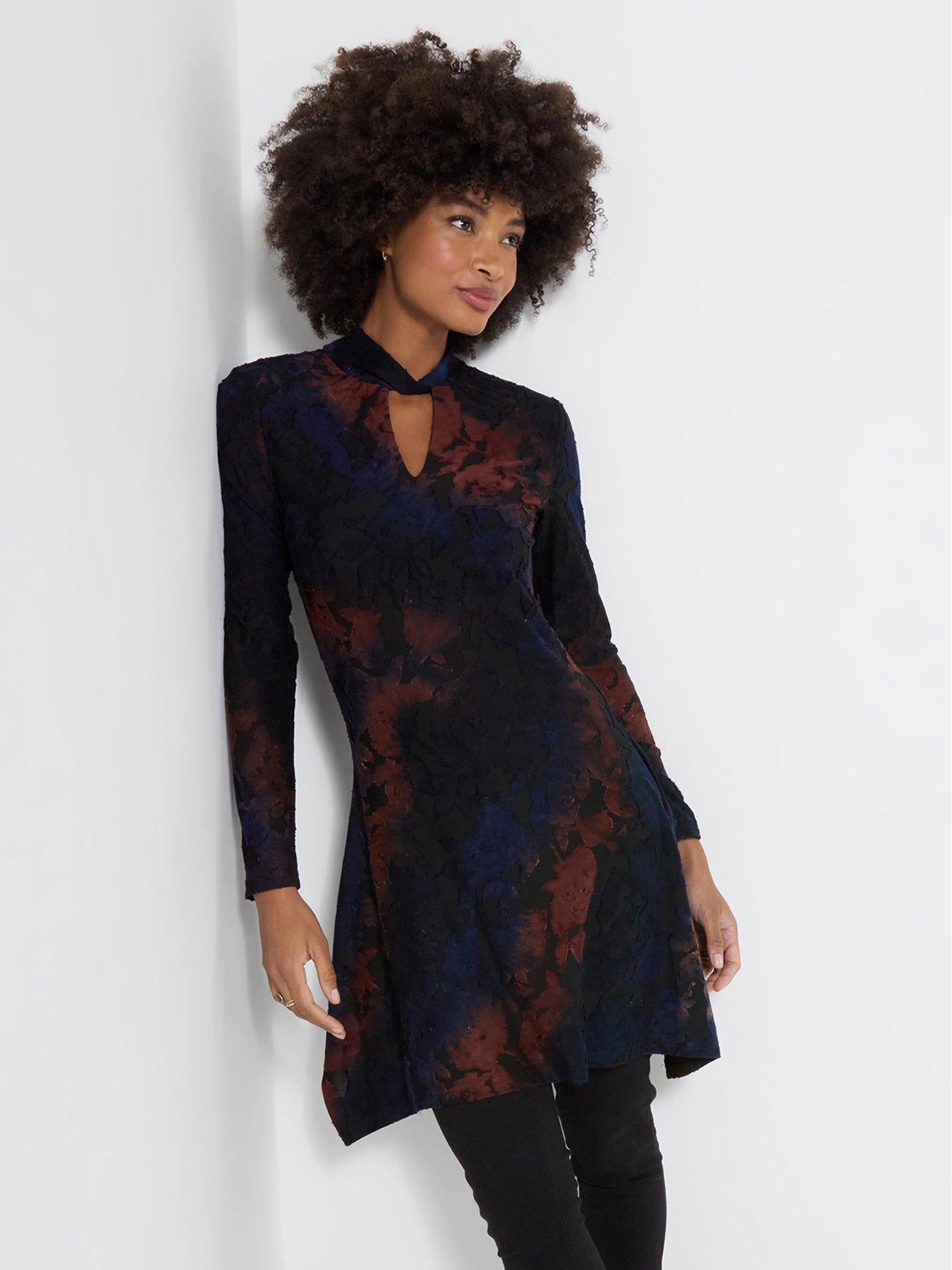 Joe Browns High Neck Floral Jacquard Tunic Top