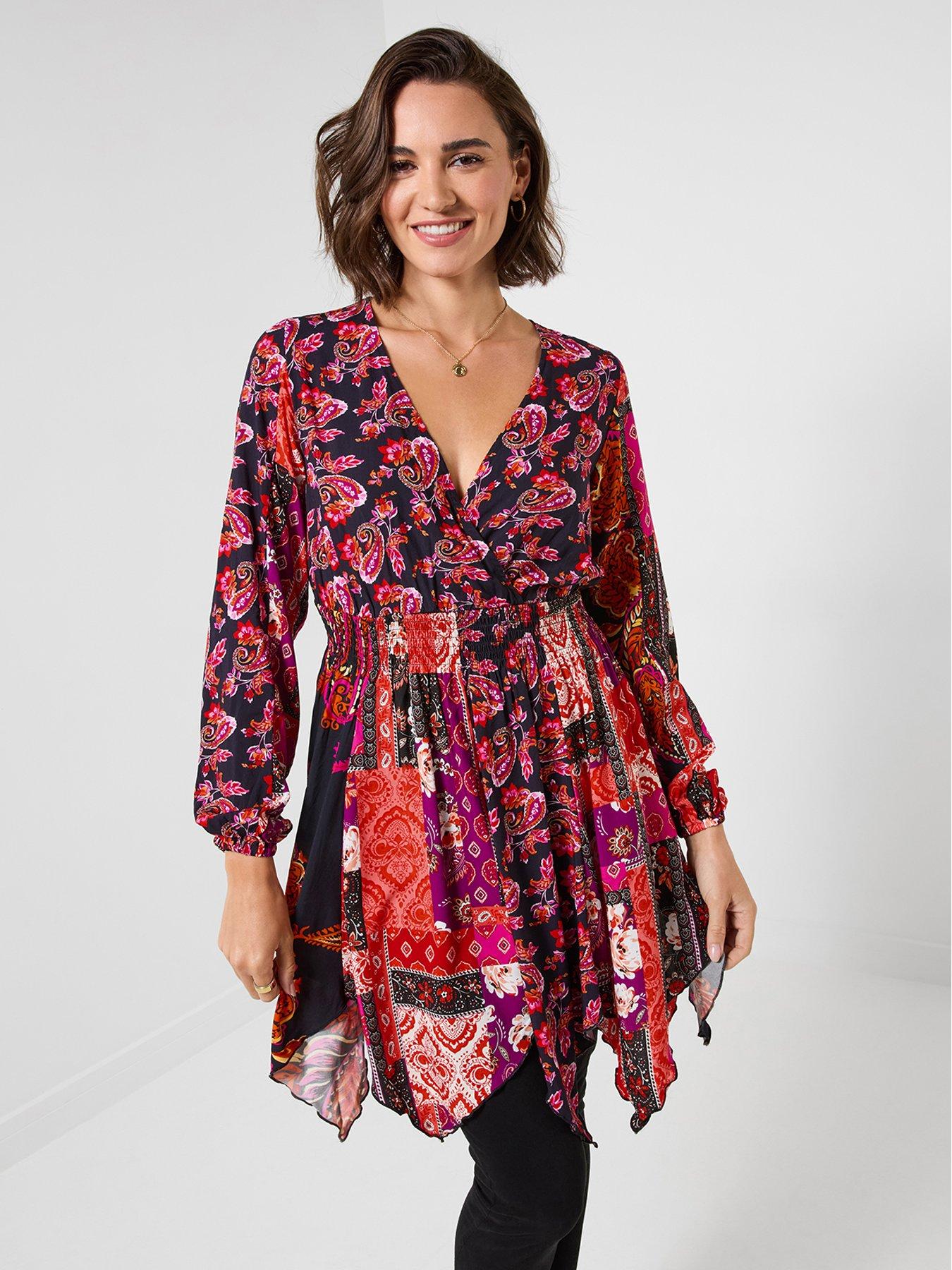 Image 1 of 5 of Joe Browns Paisley Print Asymmetric Tunic Top