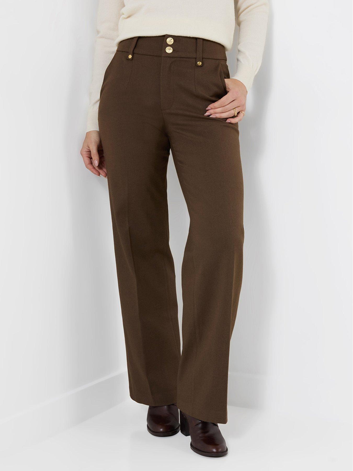 Joe Browns Wide Leg Tailored Trouser With Double Button Detail