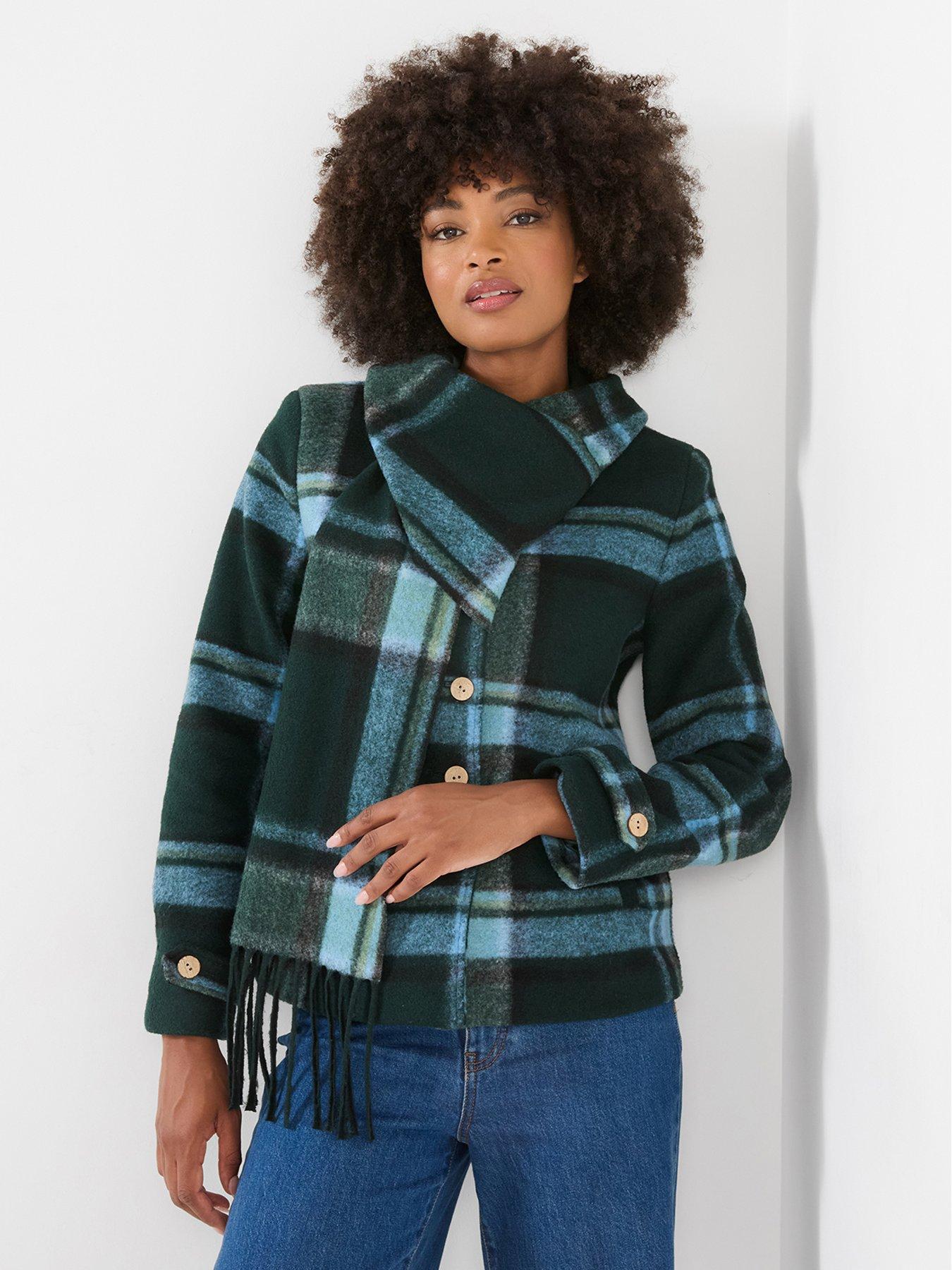 Image 1 of 6 of Joe Browns Willow Check Jacket With Detachable Scarf