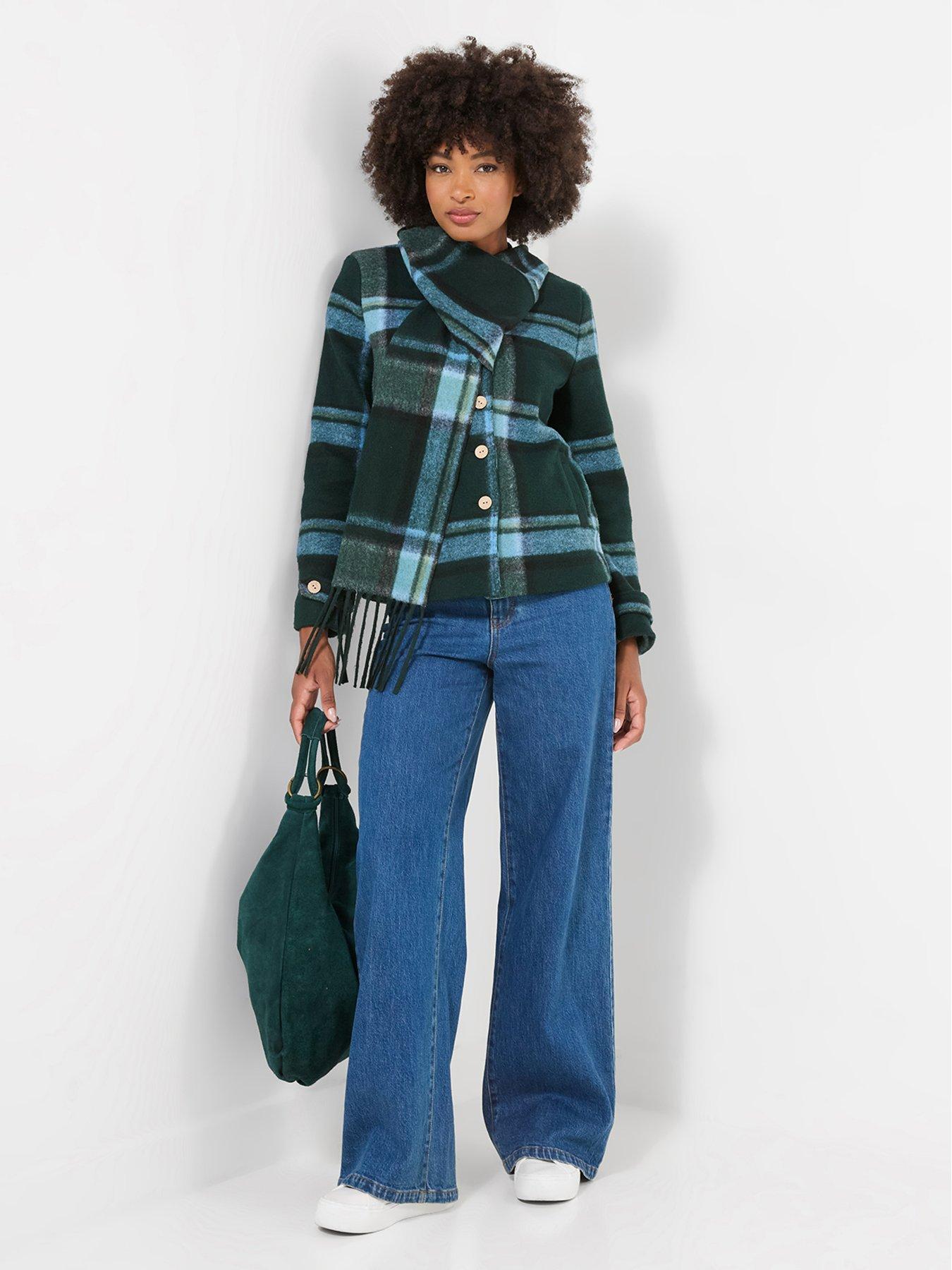 Image 3 of 6 of Joe Browns Willow Check Jacket With Detachable Scarf