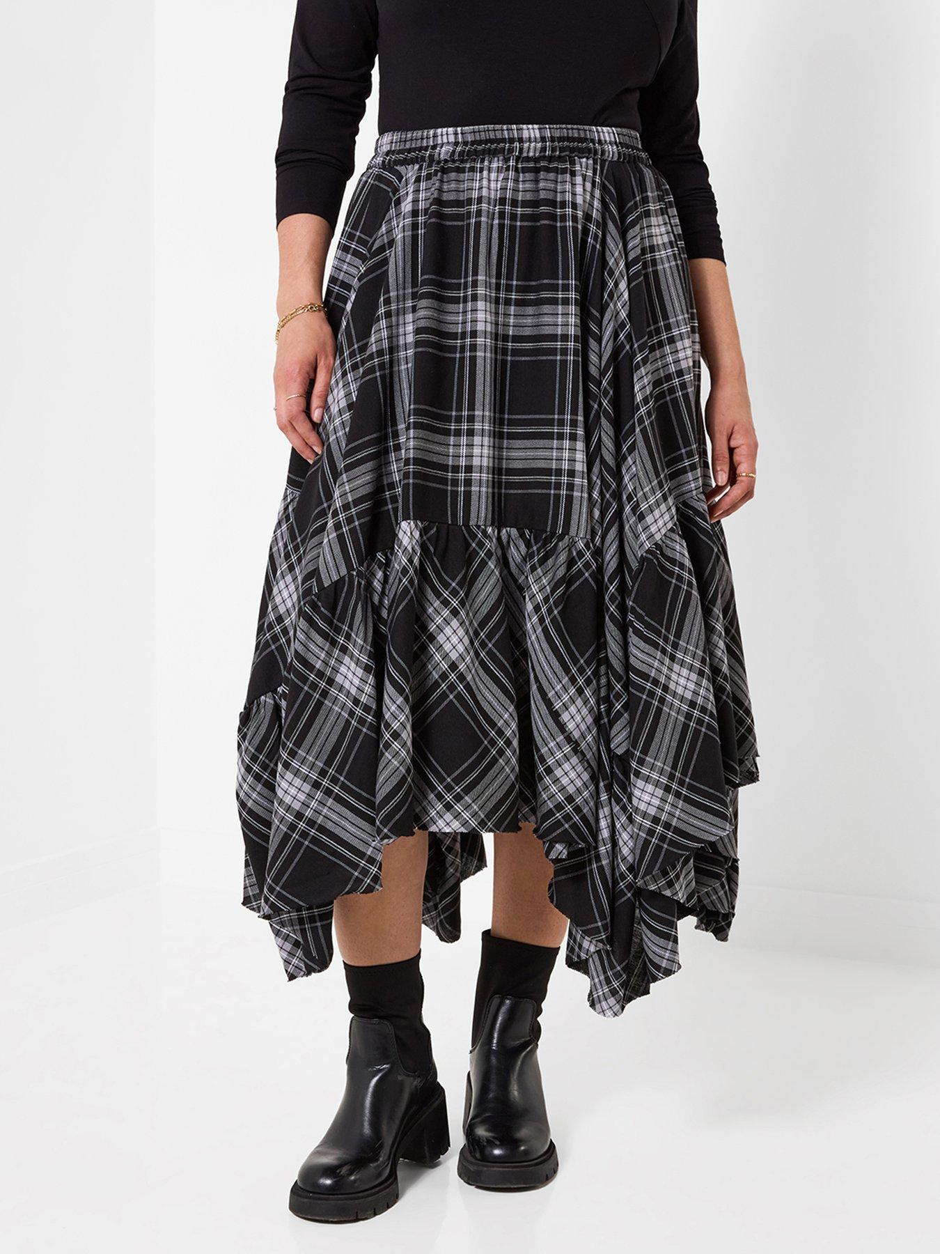 Image 1 of 7 of Joe Browns Checked Asymmetric Hem Maxi Skirt
