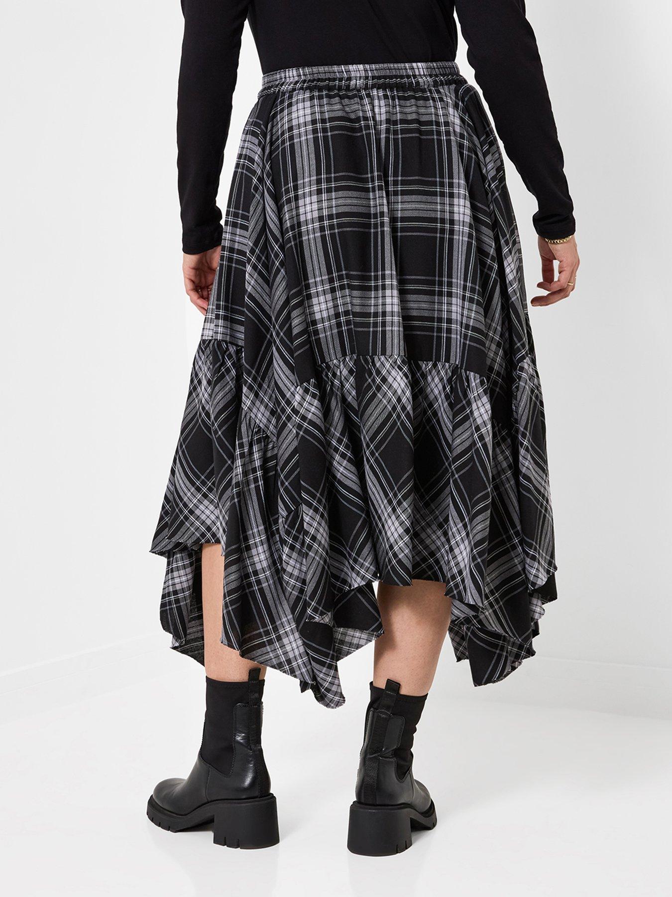 Image 2 of 7 of Joe Browns Checked Asymmetric Hem Maxi Skirt
