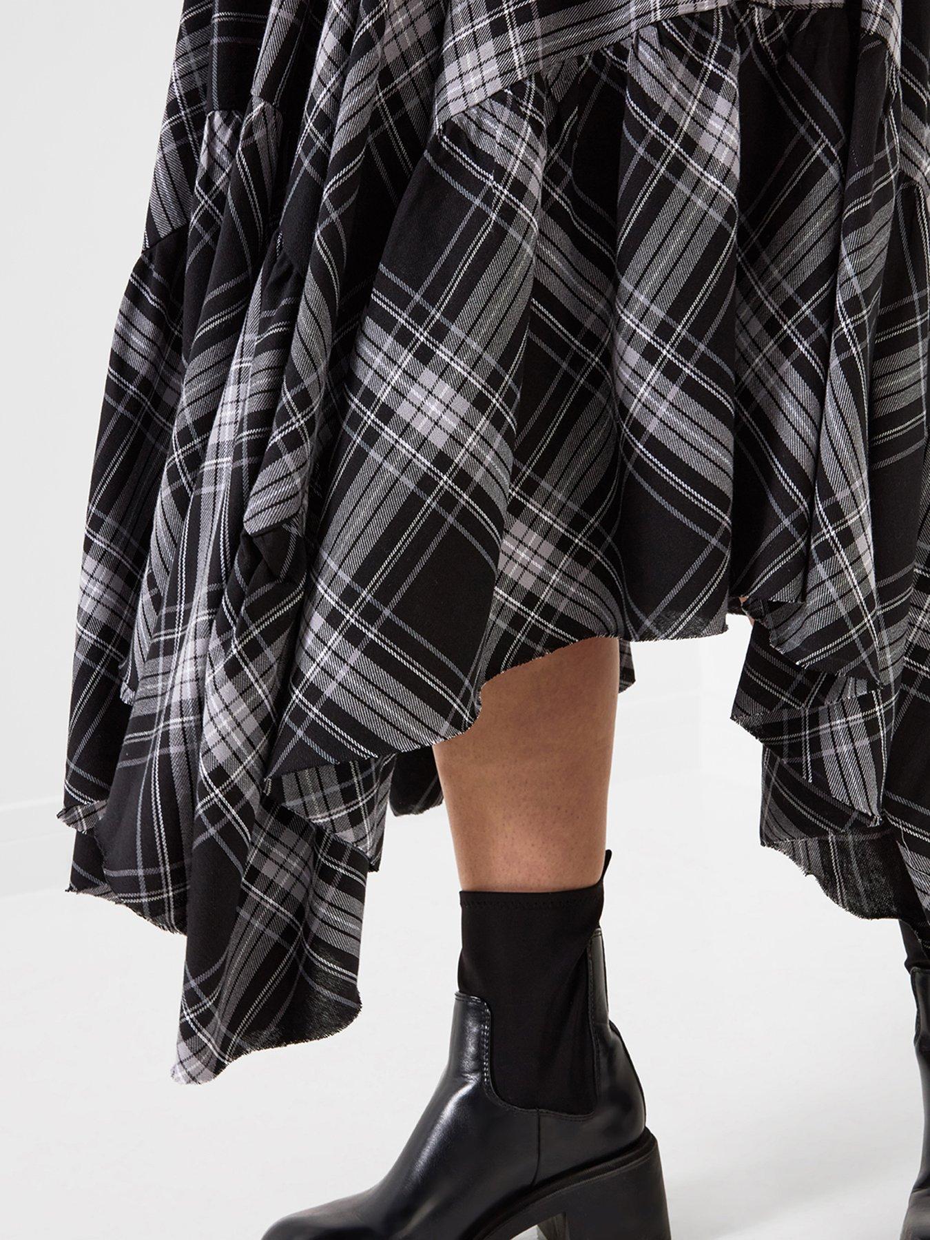 Image 4 of 7 of Joe Browns Checked Asymmetric Hem Maxi Skirt
