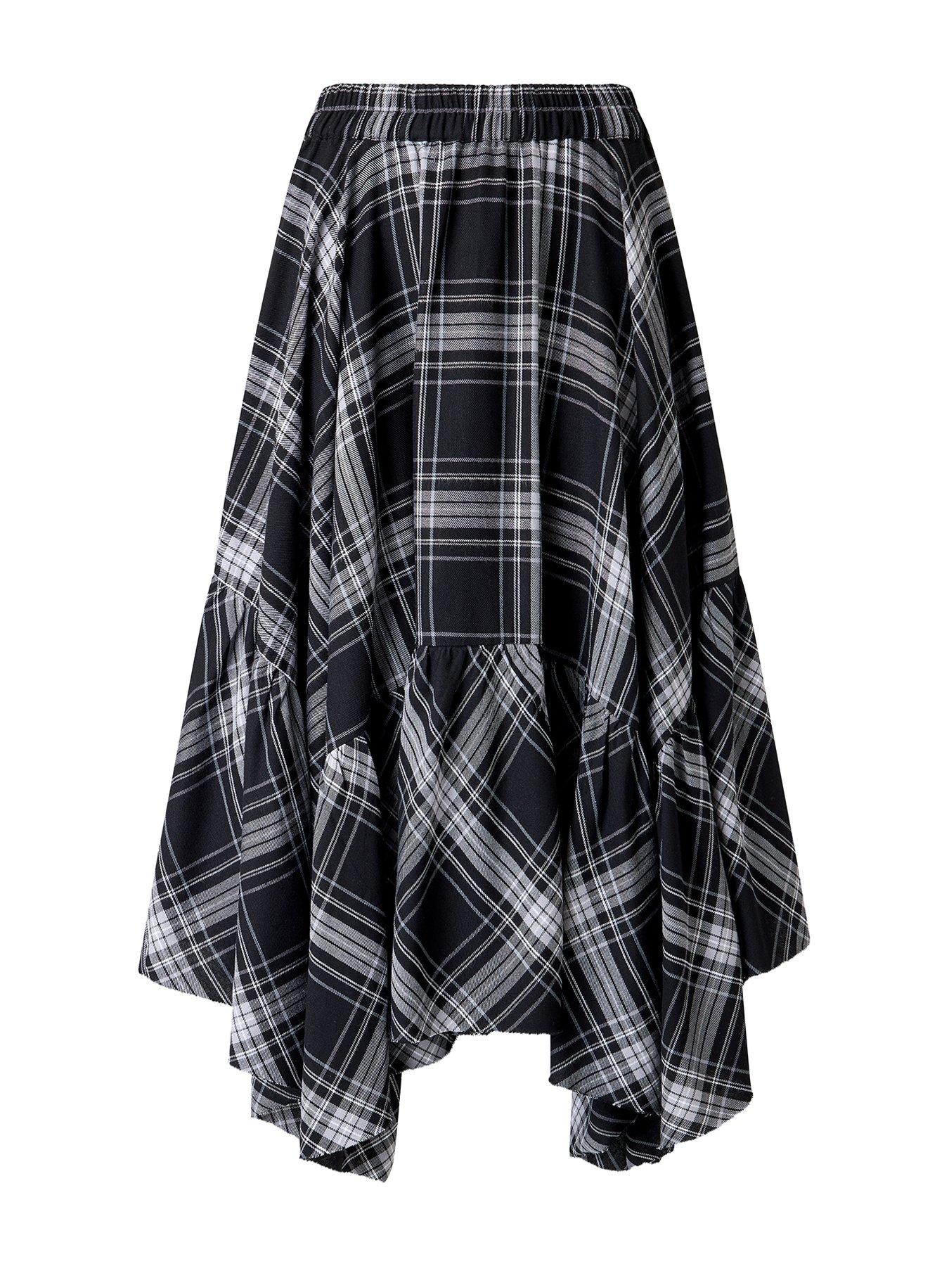Image 7 of 7 of Joe Browns Checked Asymmetric Hem Maxi Skirt