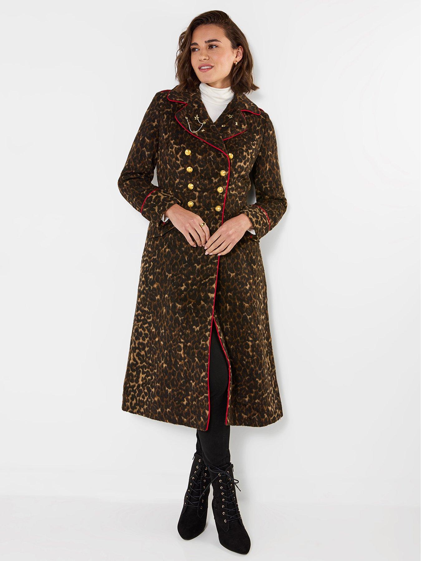 Image 1 of 7 of Joe Browns Make A Statement Long Leopard Coat
