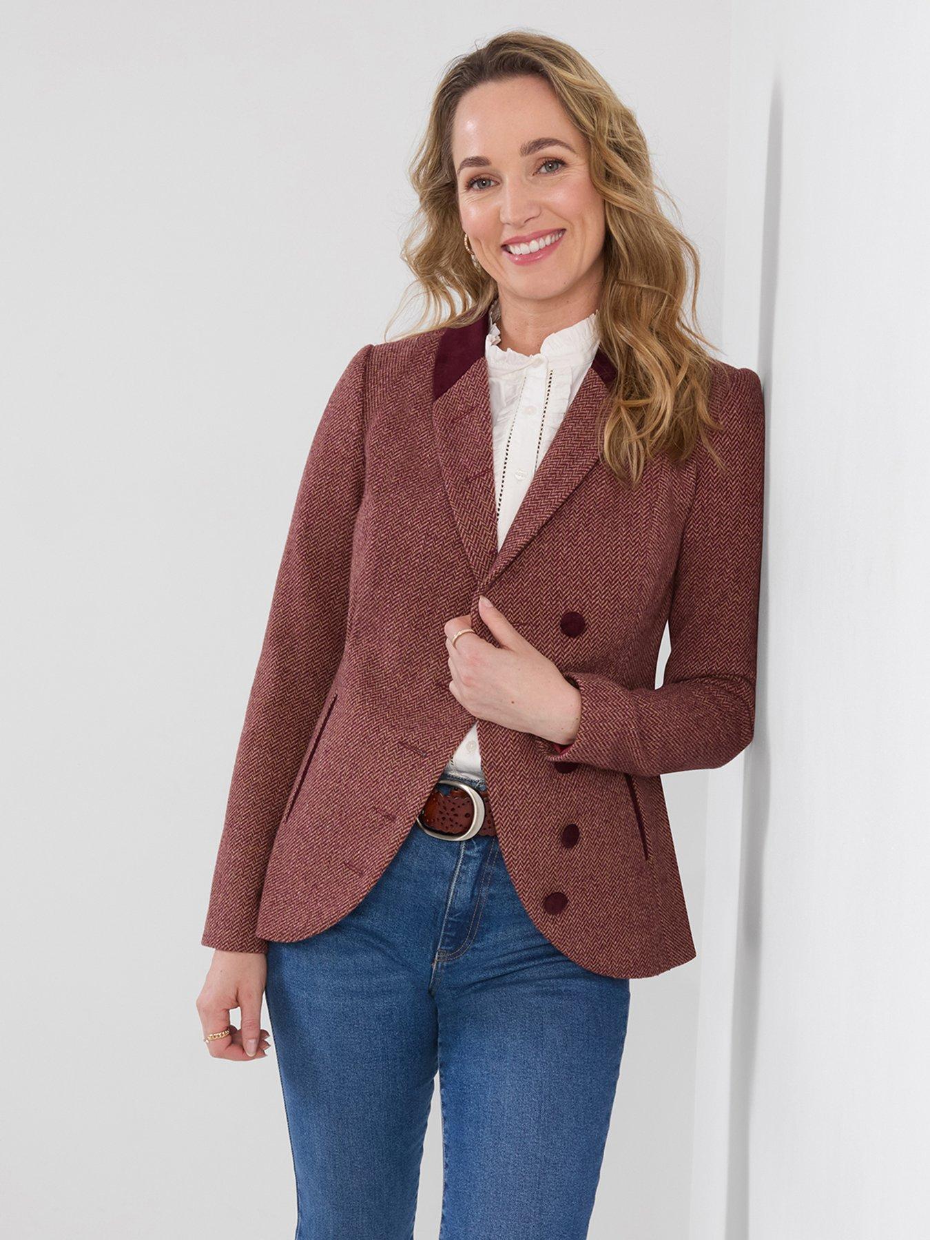 Joe Browns Isla Asymmetric Herringbone Jacket