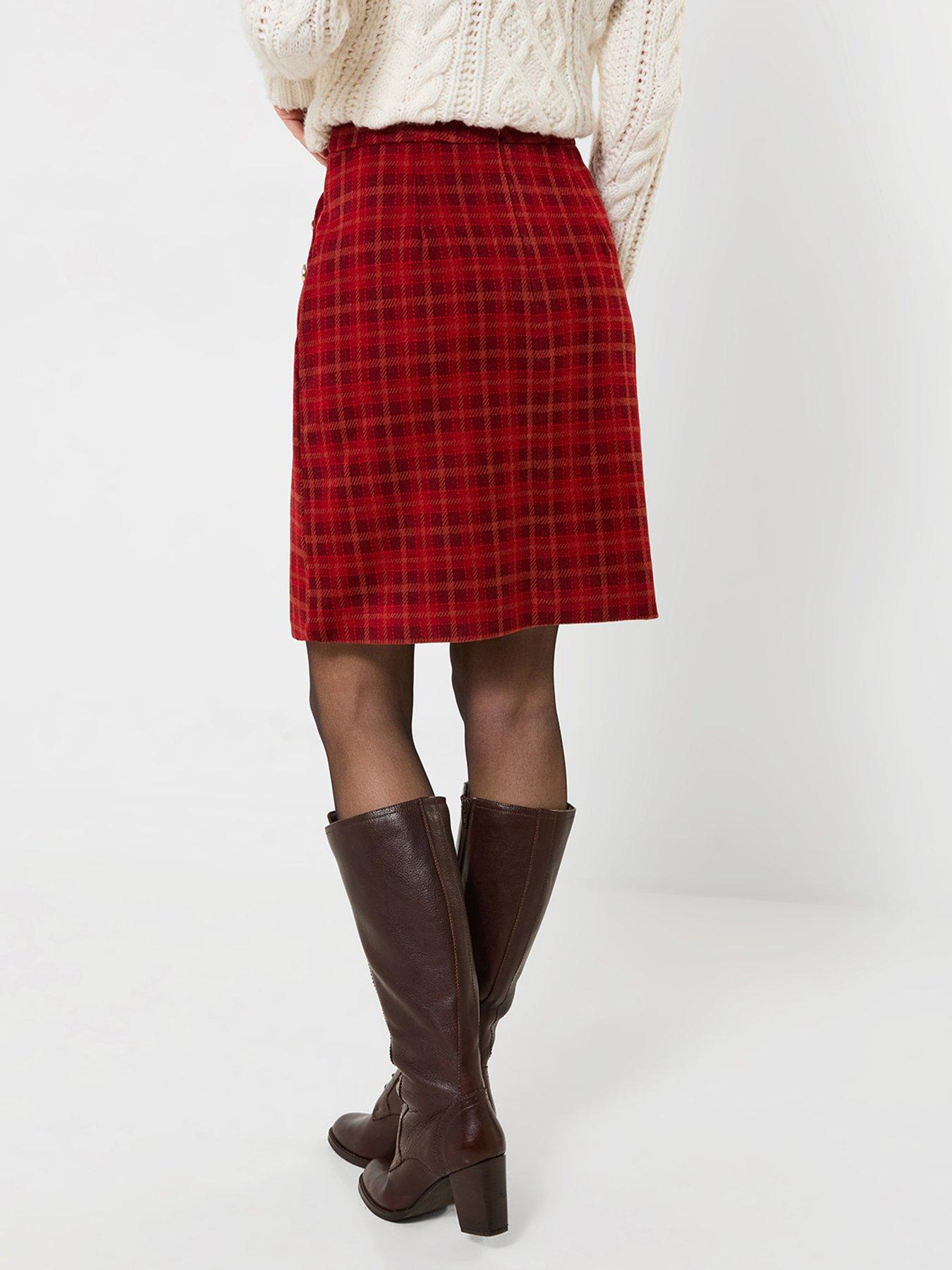 Image 2 of 5 of Joe Browns Checked Mini Skirt With Button Detail
