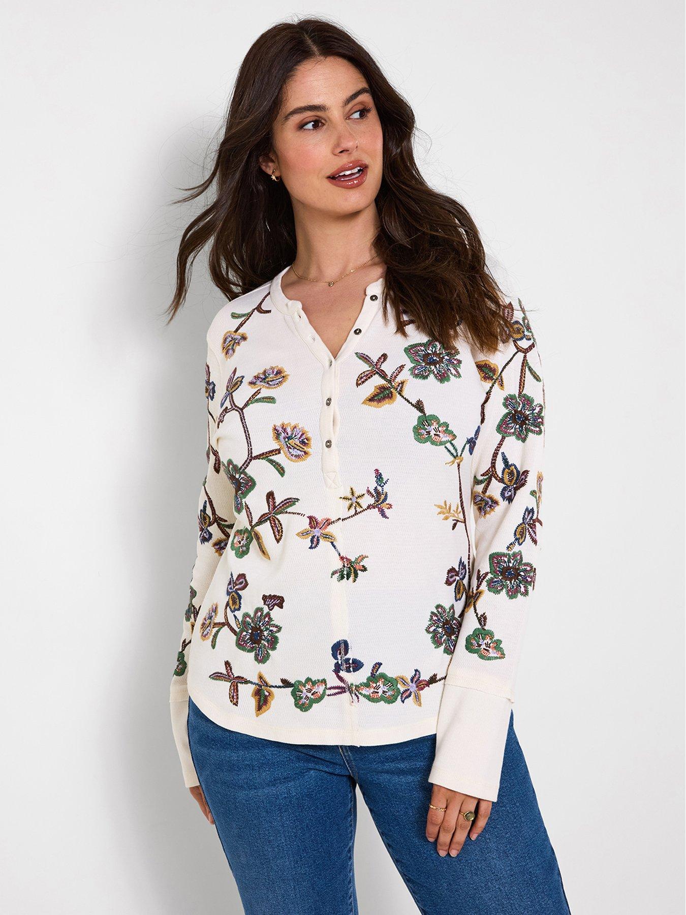 Image 1 of 5 of Joe Browns Ellie Embroidered Jersey Top
