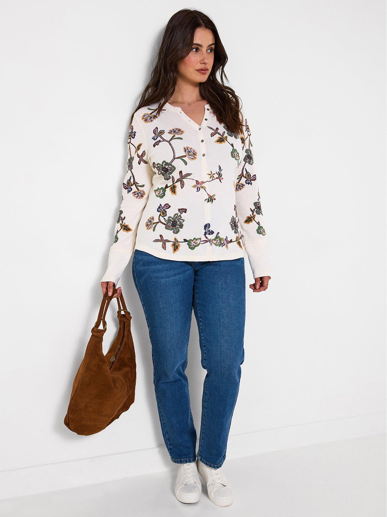 Image 3 of 5 of Joe Browns Ellie Embroidered Jersey Top
