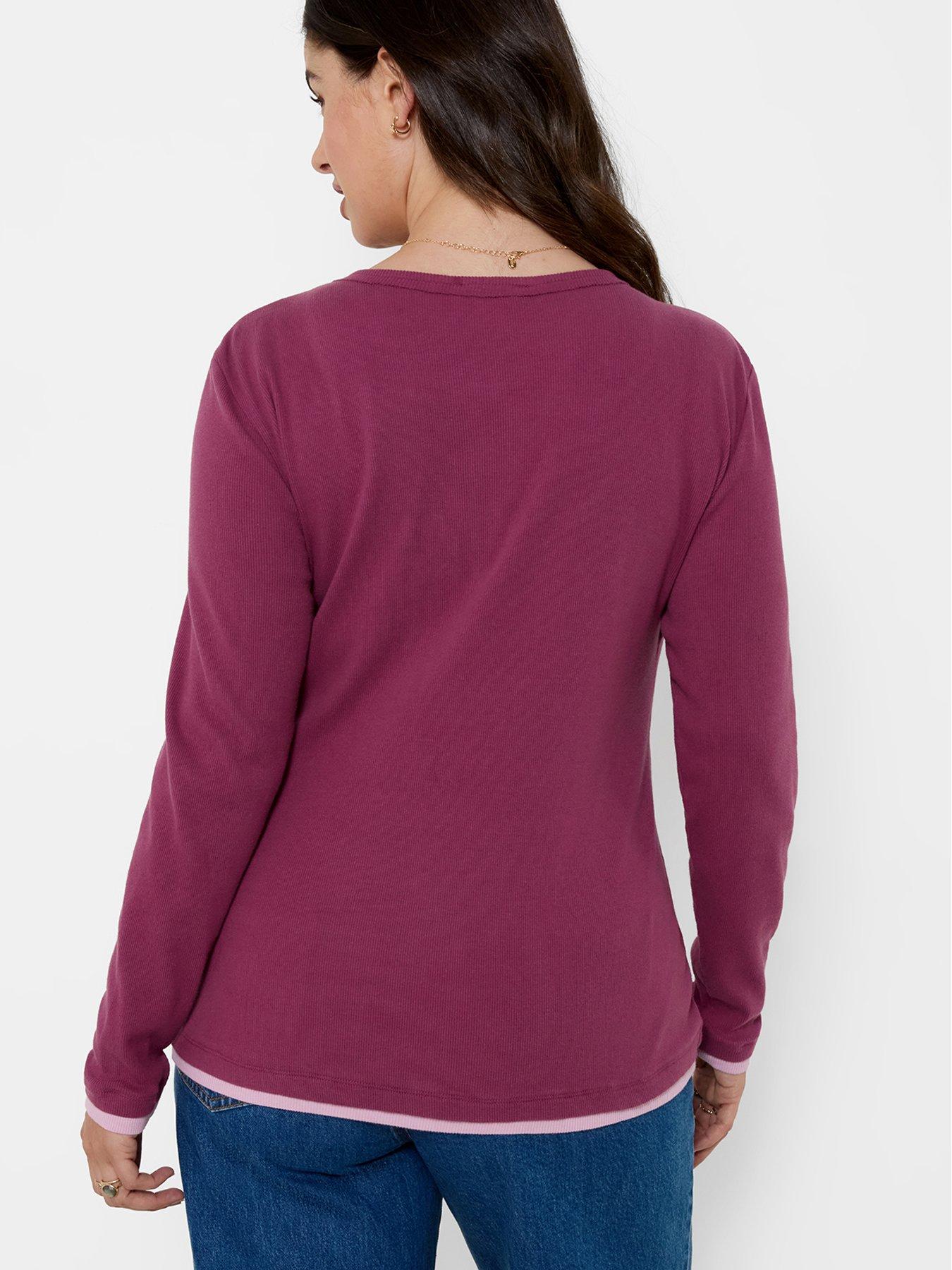 Image 2 of 5 of Joe Browns Margot Jersey Double Layer Henley Top
