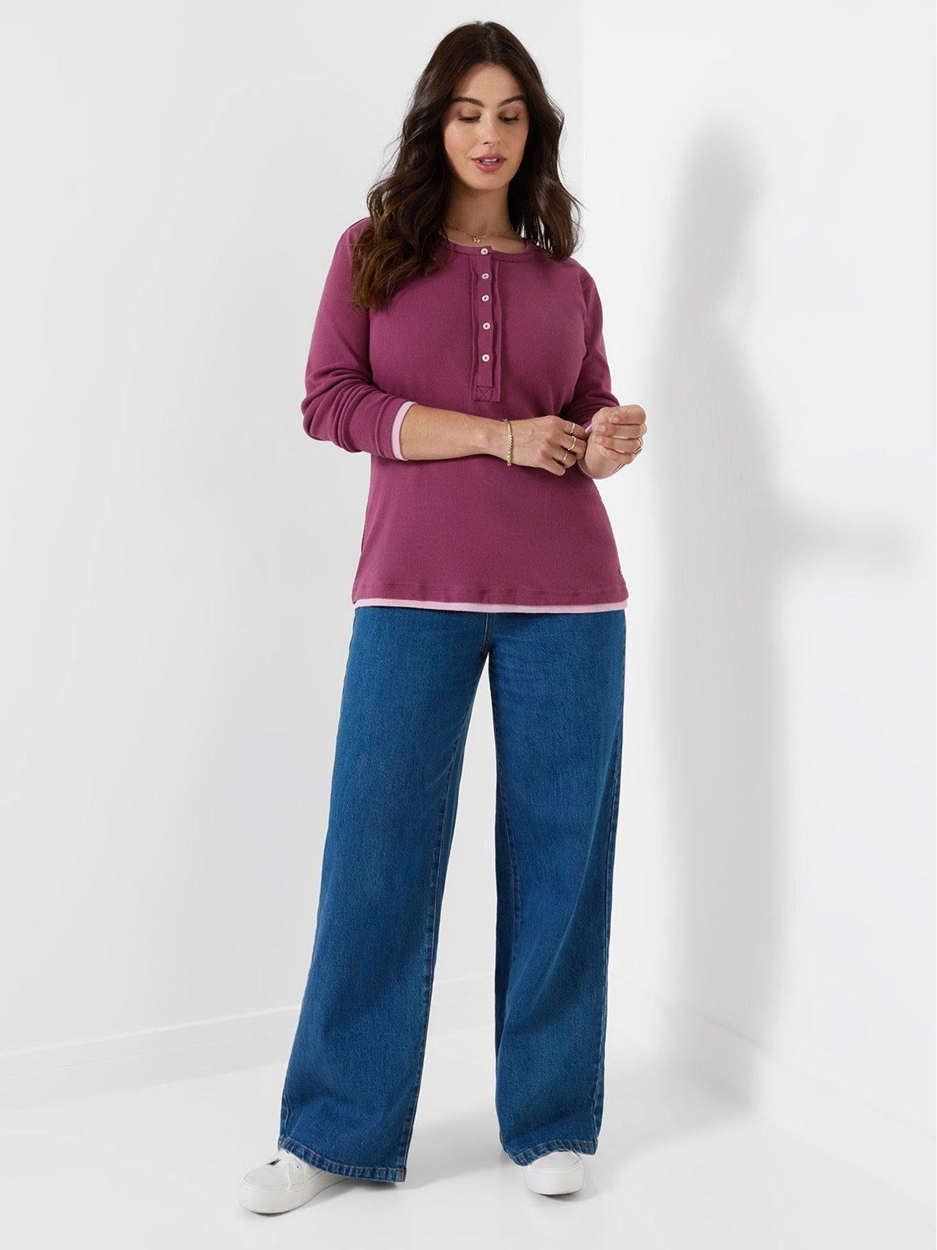 Image 3 of 5 of Joe Browns Margot Jersey Double Layer Henley Top