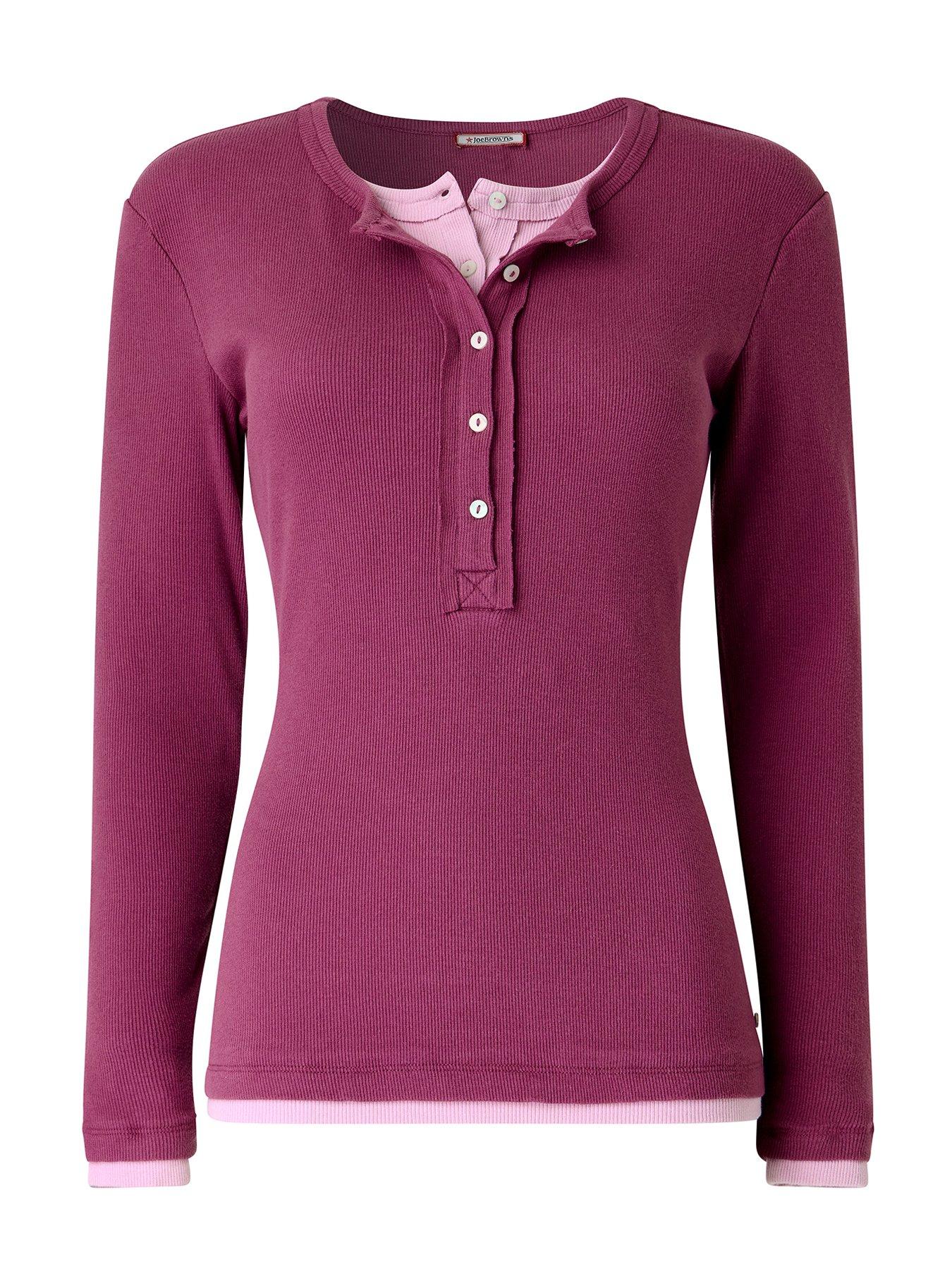 Image 5 of 5 of Joe Browns Margot Jersey Double Layer Henley Top