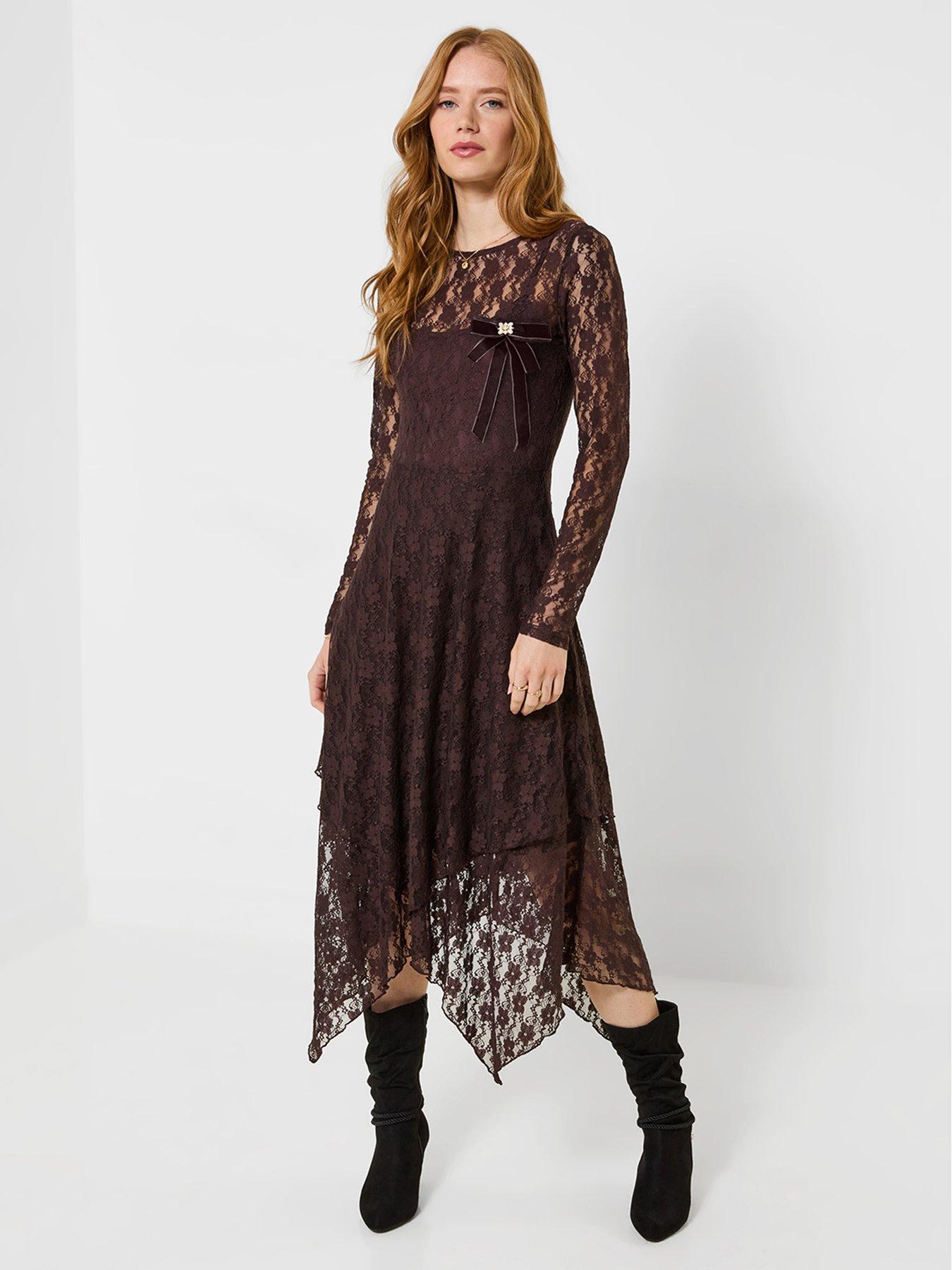 Image 1 of 7 of Joe Browns Bella Long Sleeve Lace Maxi Dress