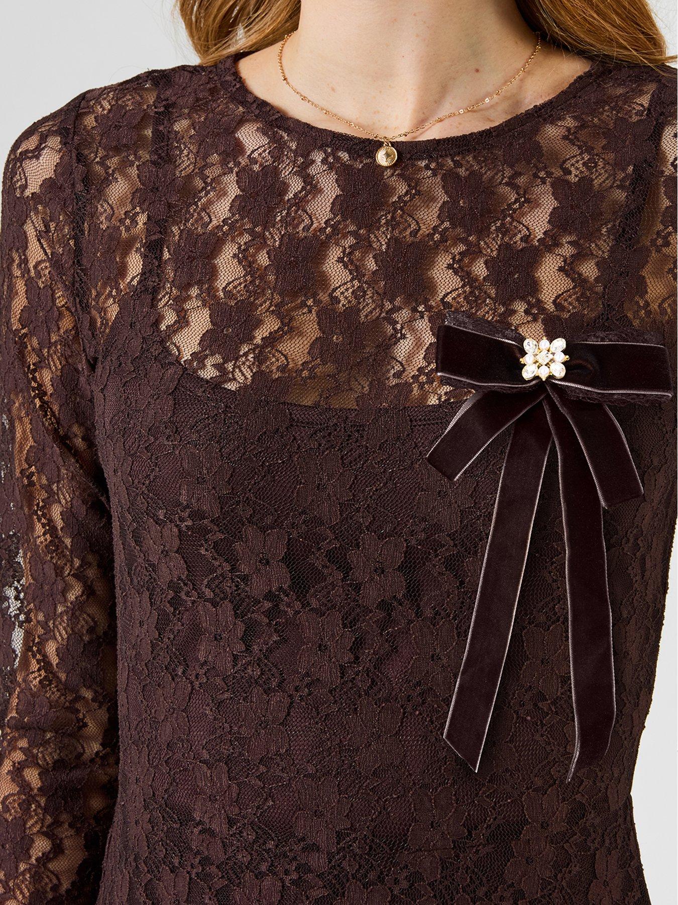Image 3 of 7 of Joe Browns Bella Long Sleeve Lace Maxi Dress