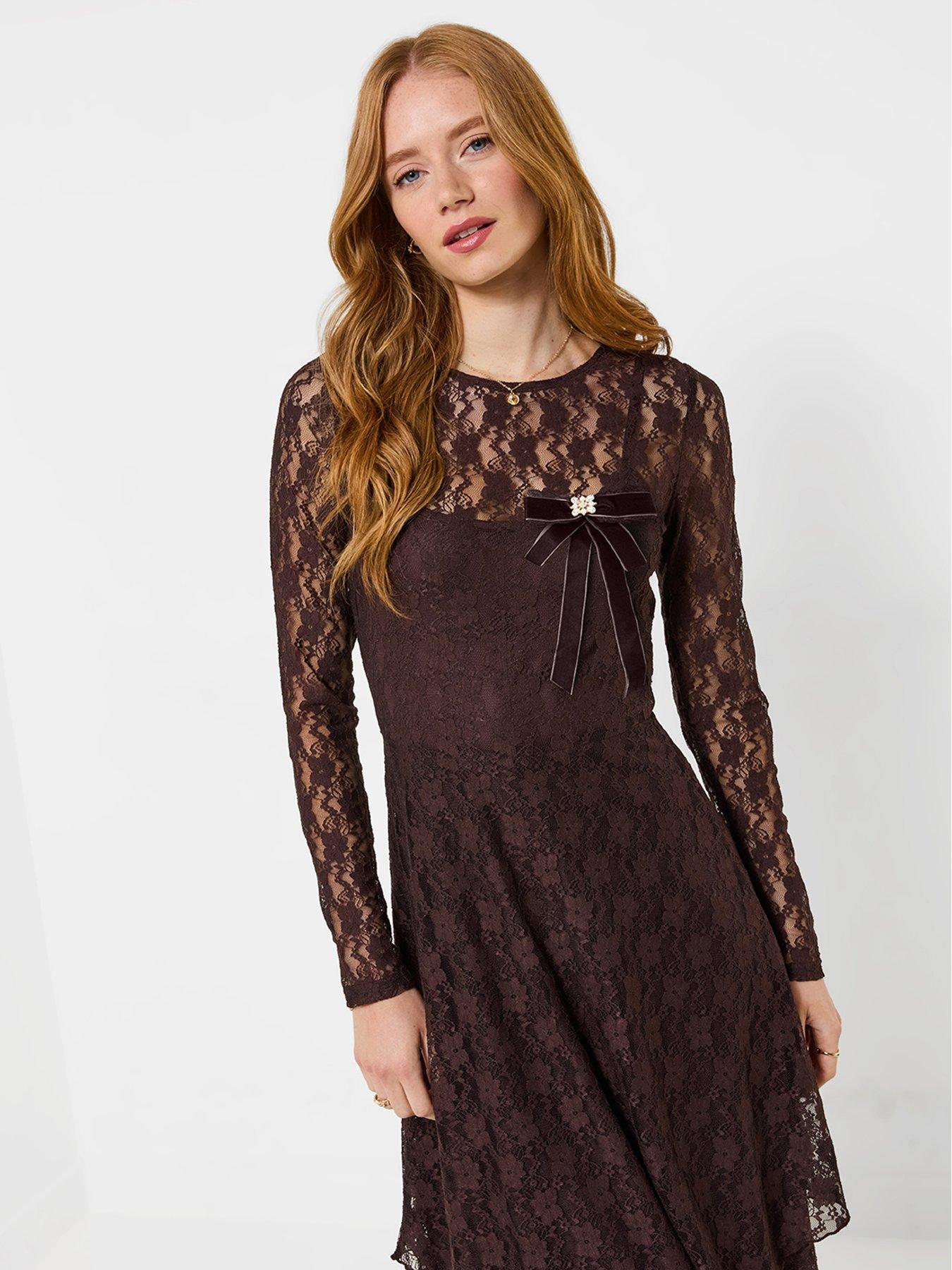 Image 5 of 7 of Joe Browns Bella Long Sleeve Lace Maxi Dress