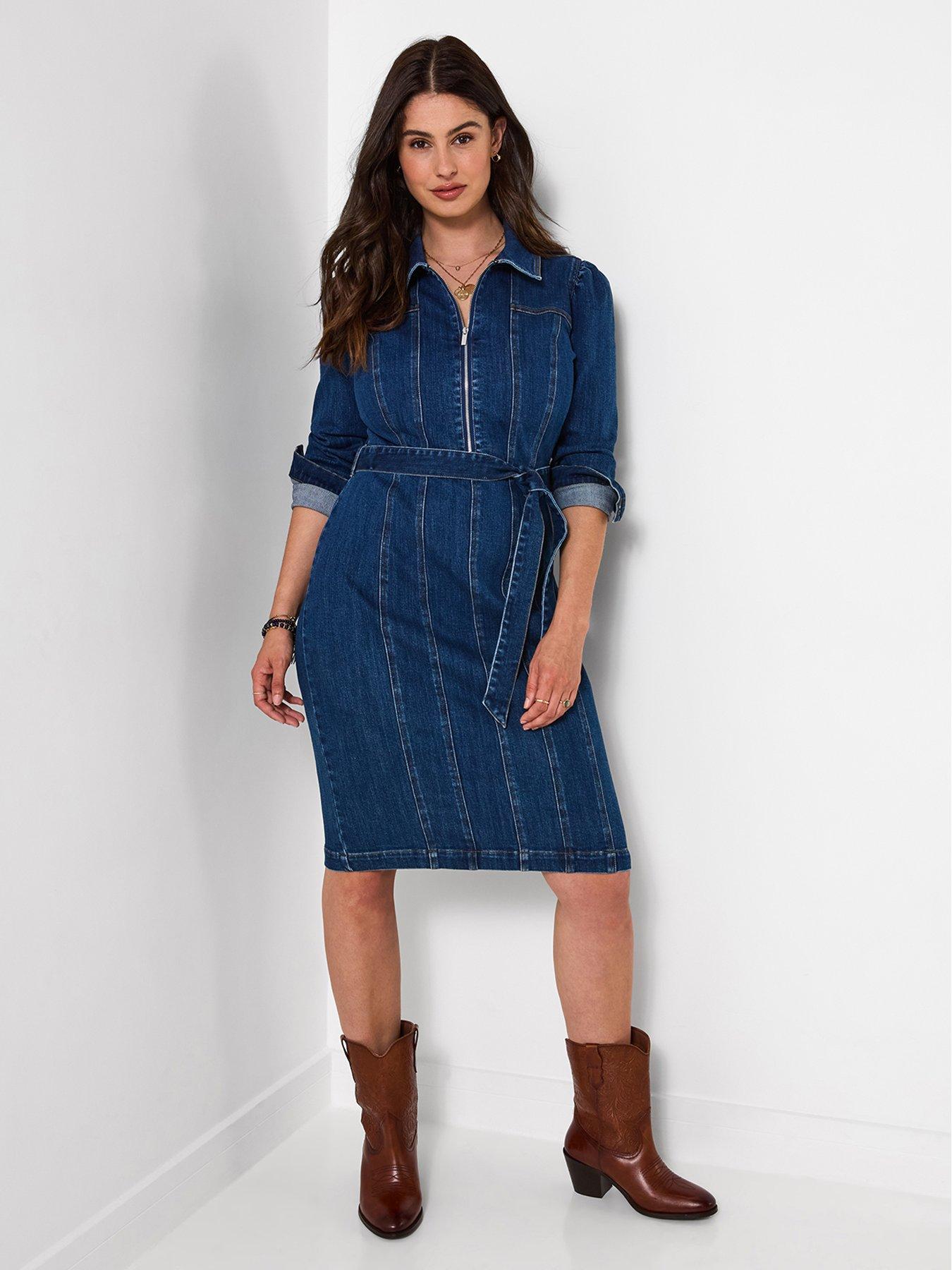 Joe Browns Scarlett Zip Front Denim Dress