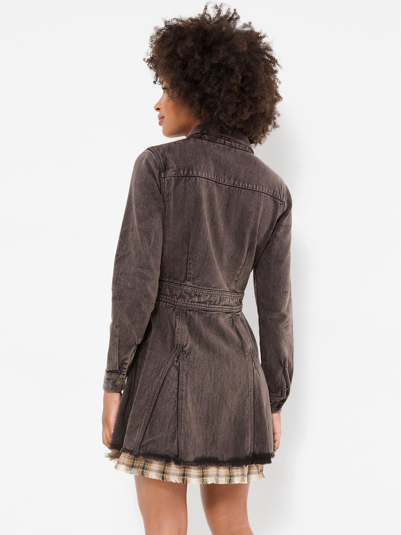 Image 2 of 7 of Joe Browns Chrissie Check Layered Denim Mini Dress