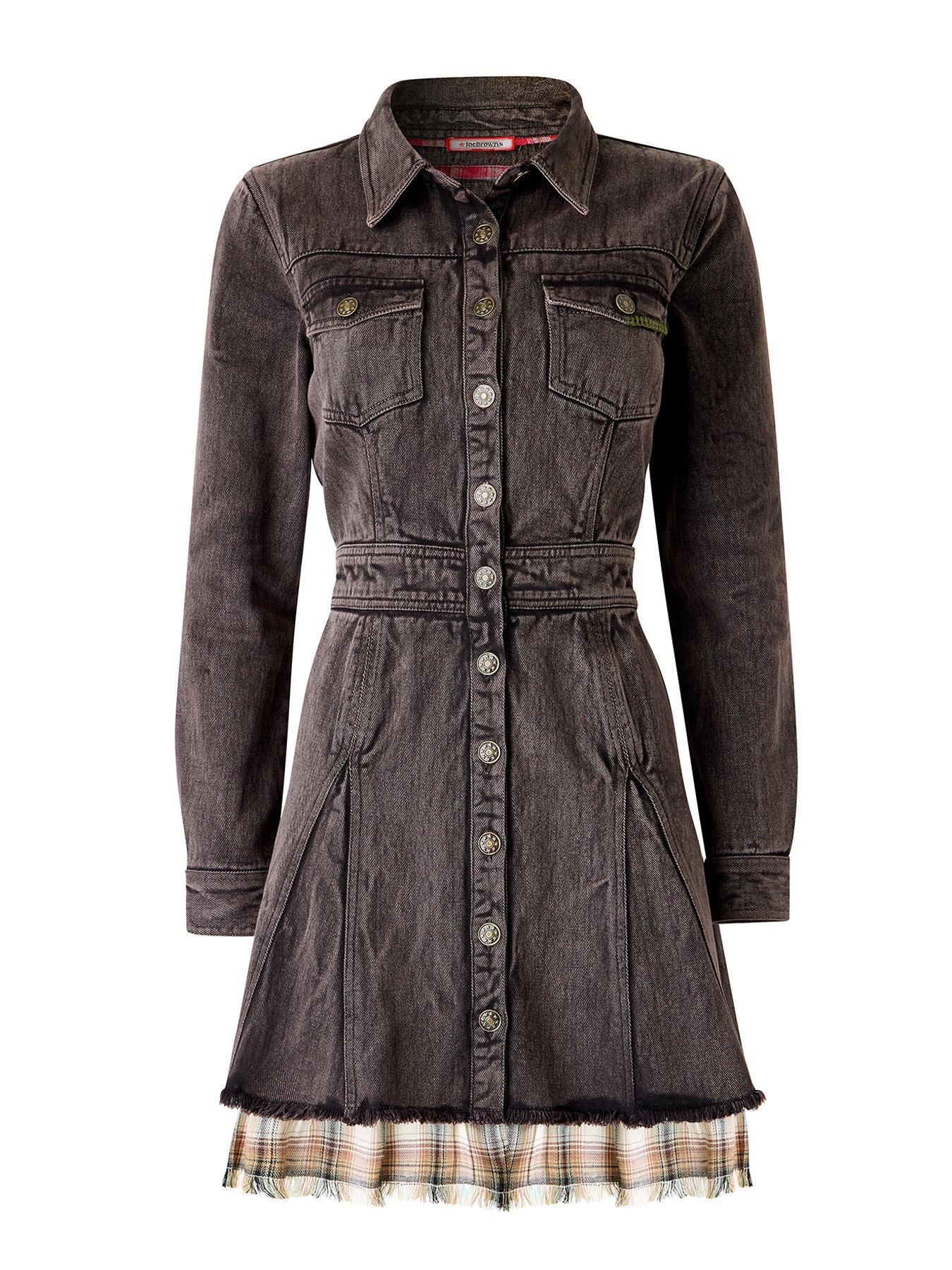 Image 7 of 7 of Joe Browns Chrissie Check Layered Denim Mini Dress