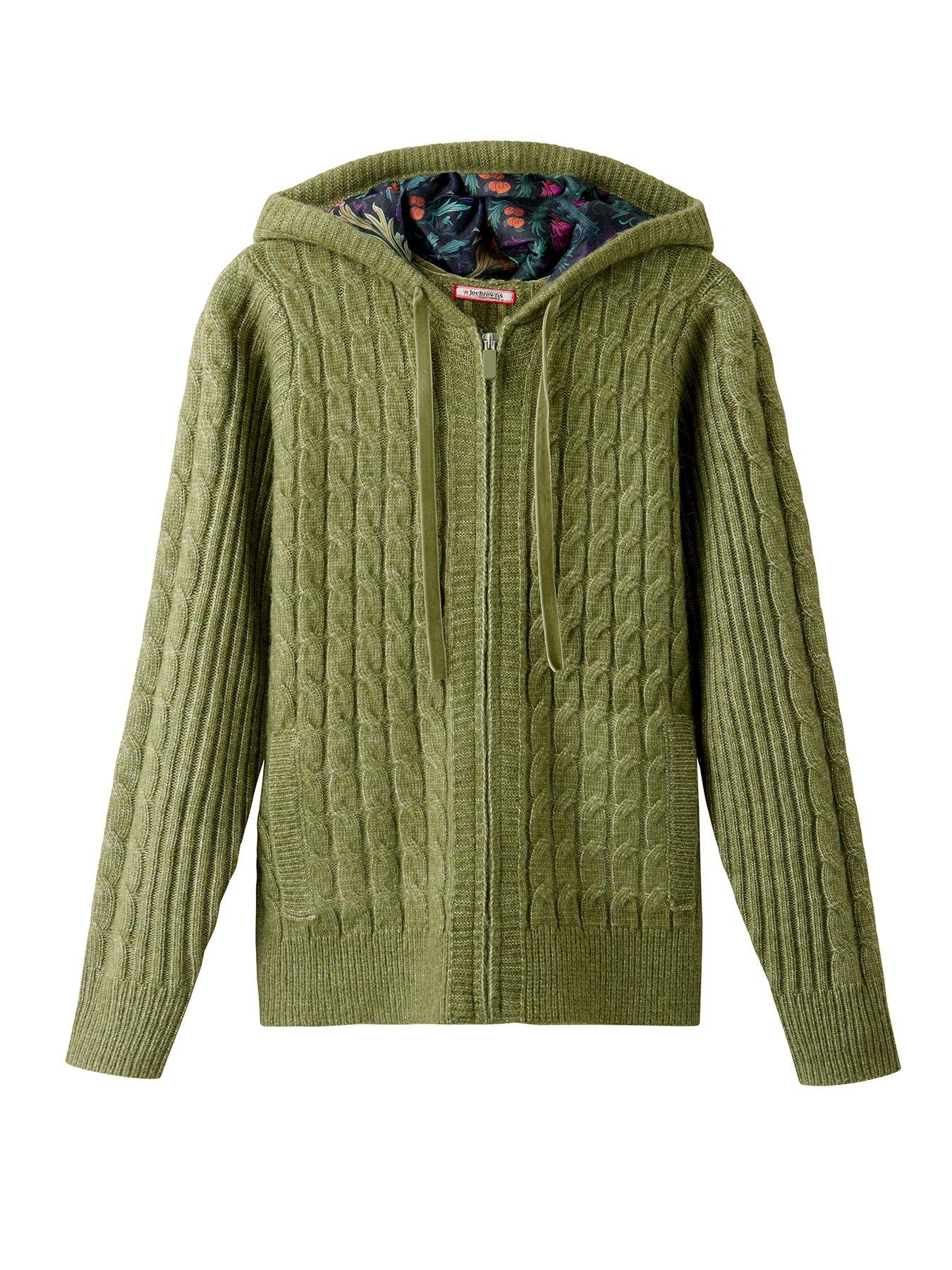 Image 5 of 5 of Joe Browns Cosy Hooded Cable Knit Zip Through Cardigan