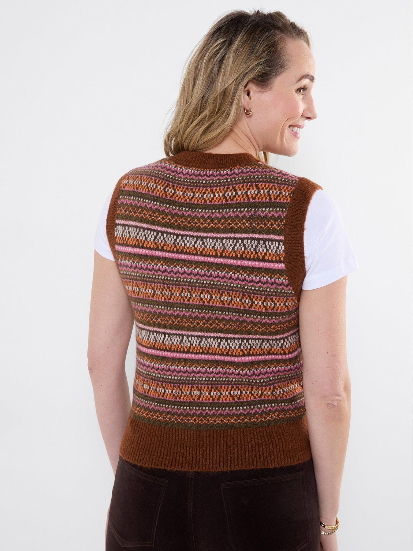 Image 2 of 6 of Joe Browns Autumn Days Fairisle Button Through Knitted Vest