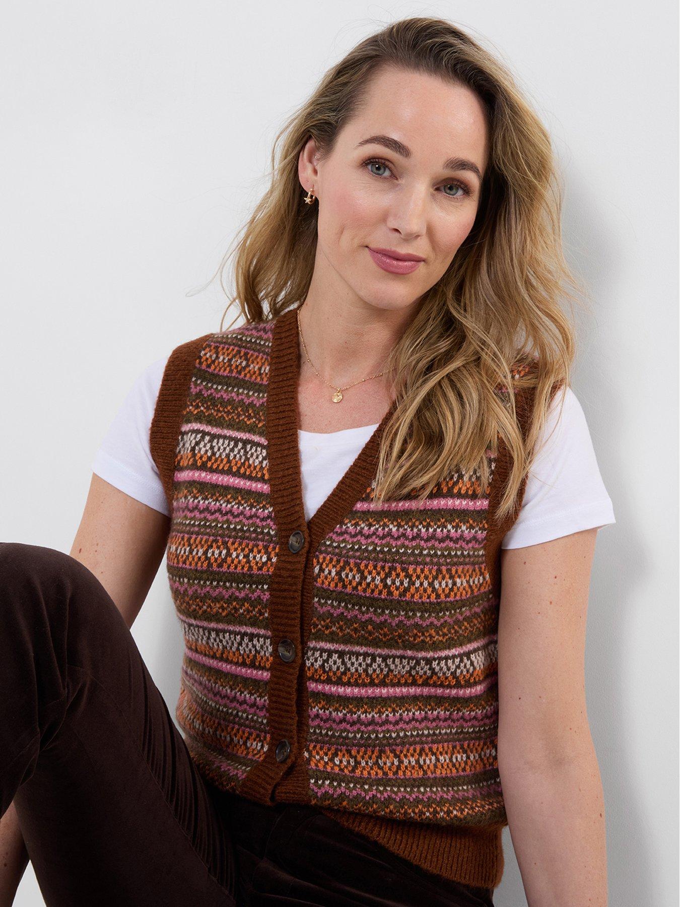 Image 3 of 6 of Joe Browns Autumn Days Fairisle Button Through Knitted Vest