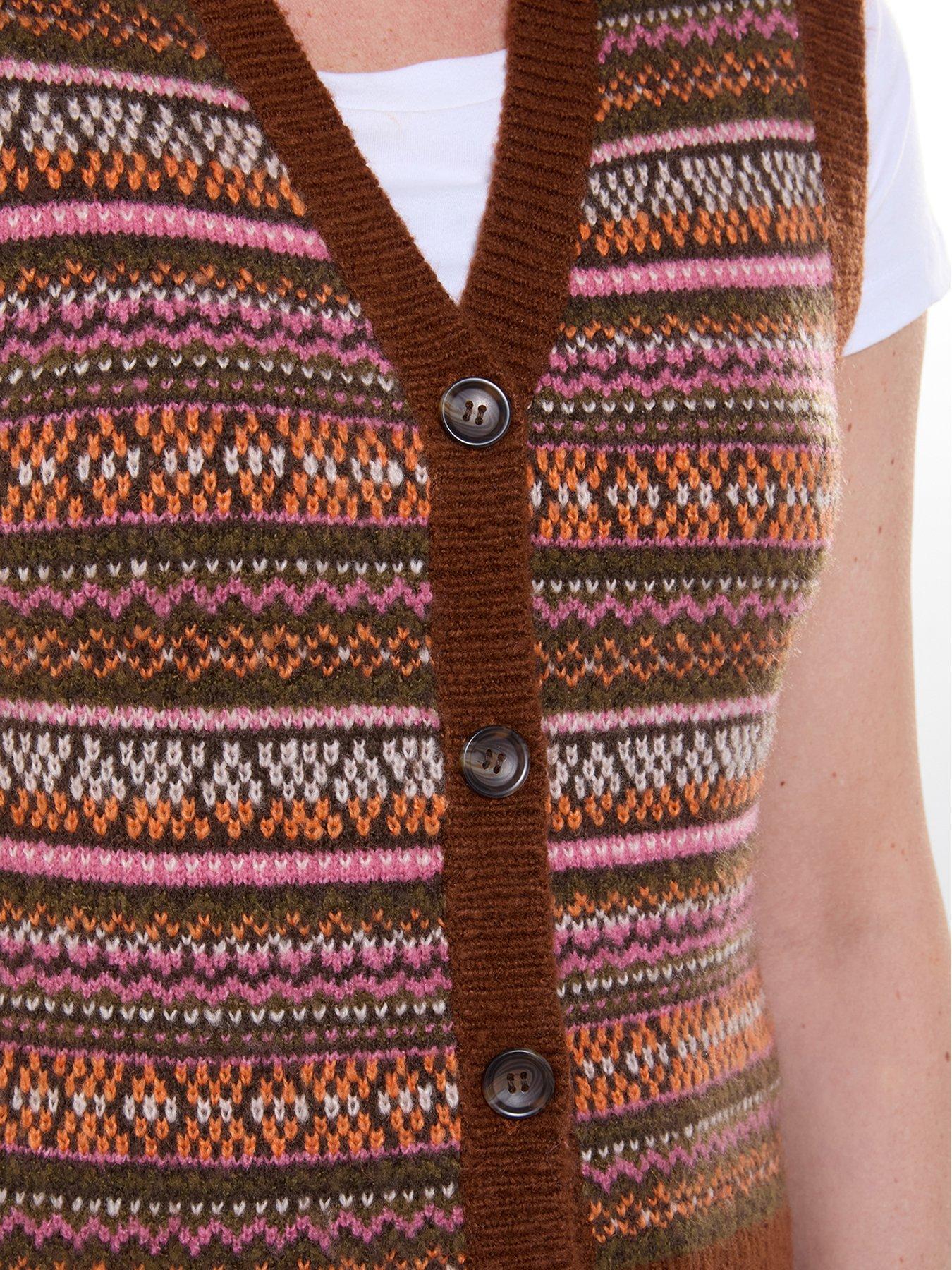 Image 4 of 6 of Joe Browns Autumn Days Fairisle Button Through Knitted Vest