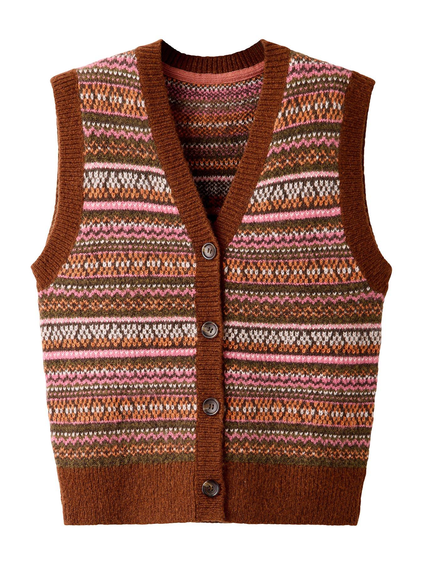 Image 6 of 6 of Joe Browns Autumn Days Fairisle Button Through Knitted Vest