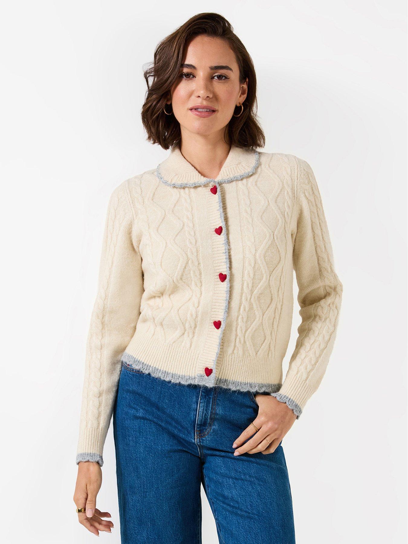 Joe Browns Tiah Collared Cable Knit Cardigan