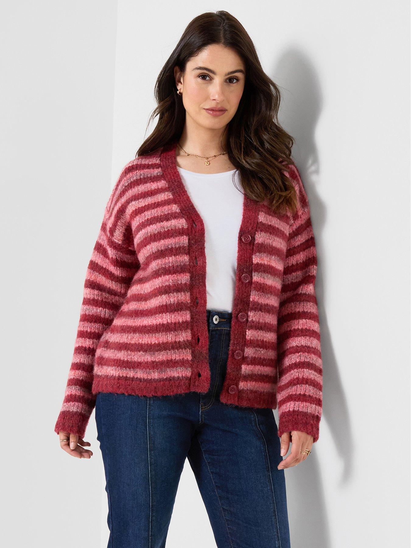 Joe Browns Stella Striped V- Neck Cardigan