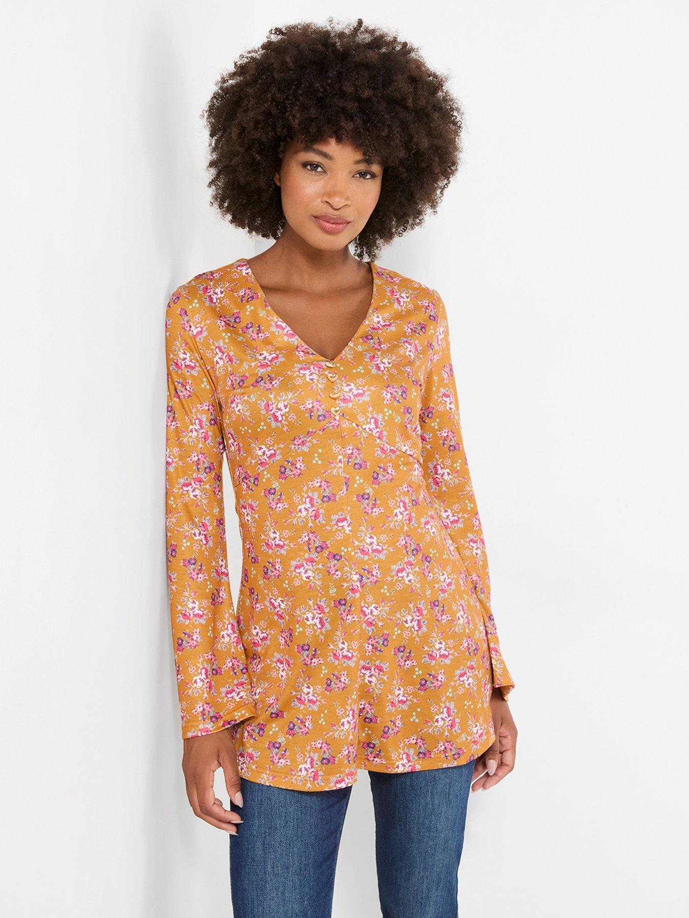 Joe Browns Georgina Ditsy Floral V Neck Tunic Top