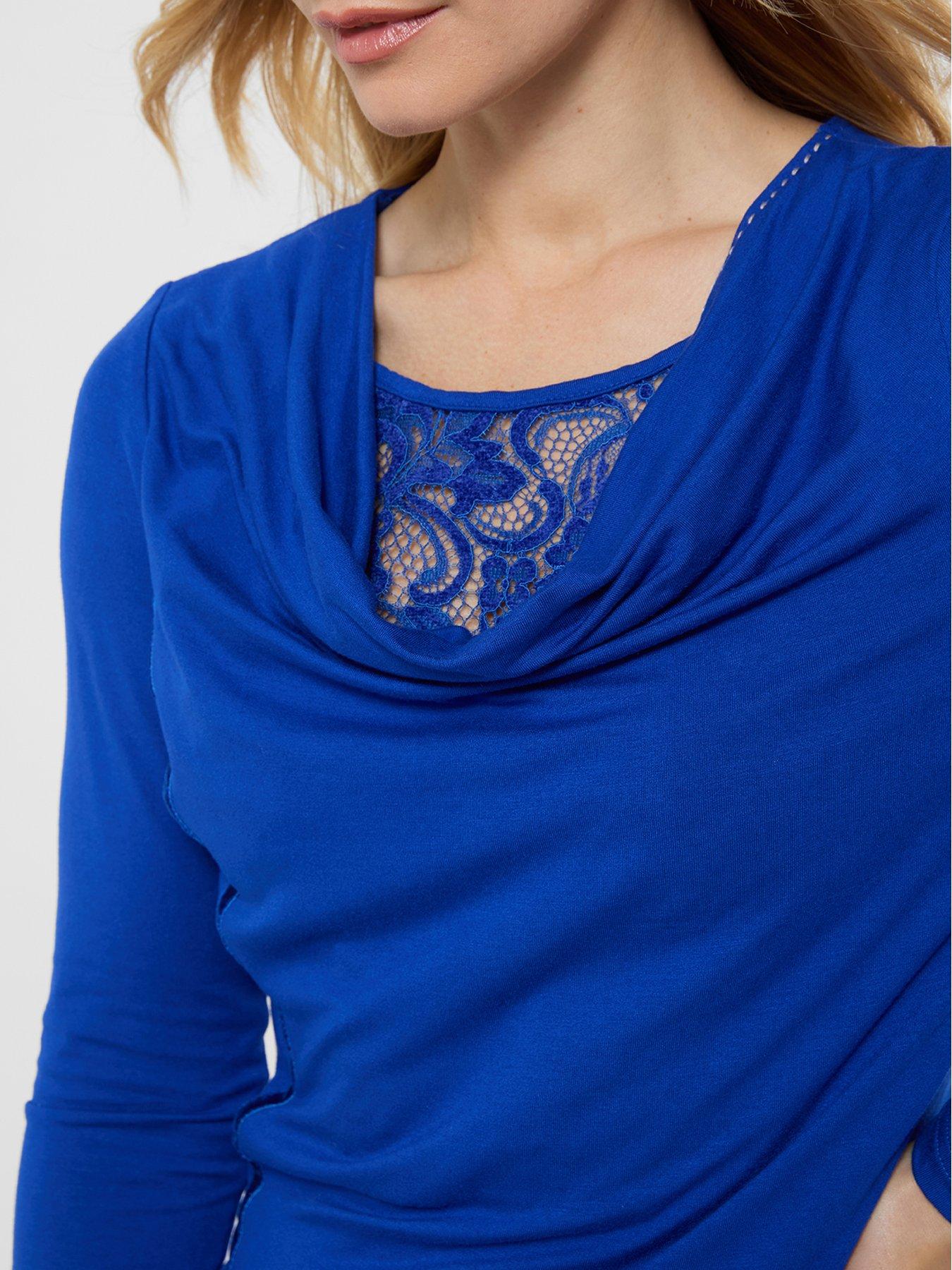 Image 3 of 6 of Joe Browns Cowl Neck Tunic Top With Lace Detailing