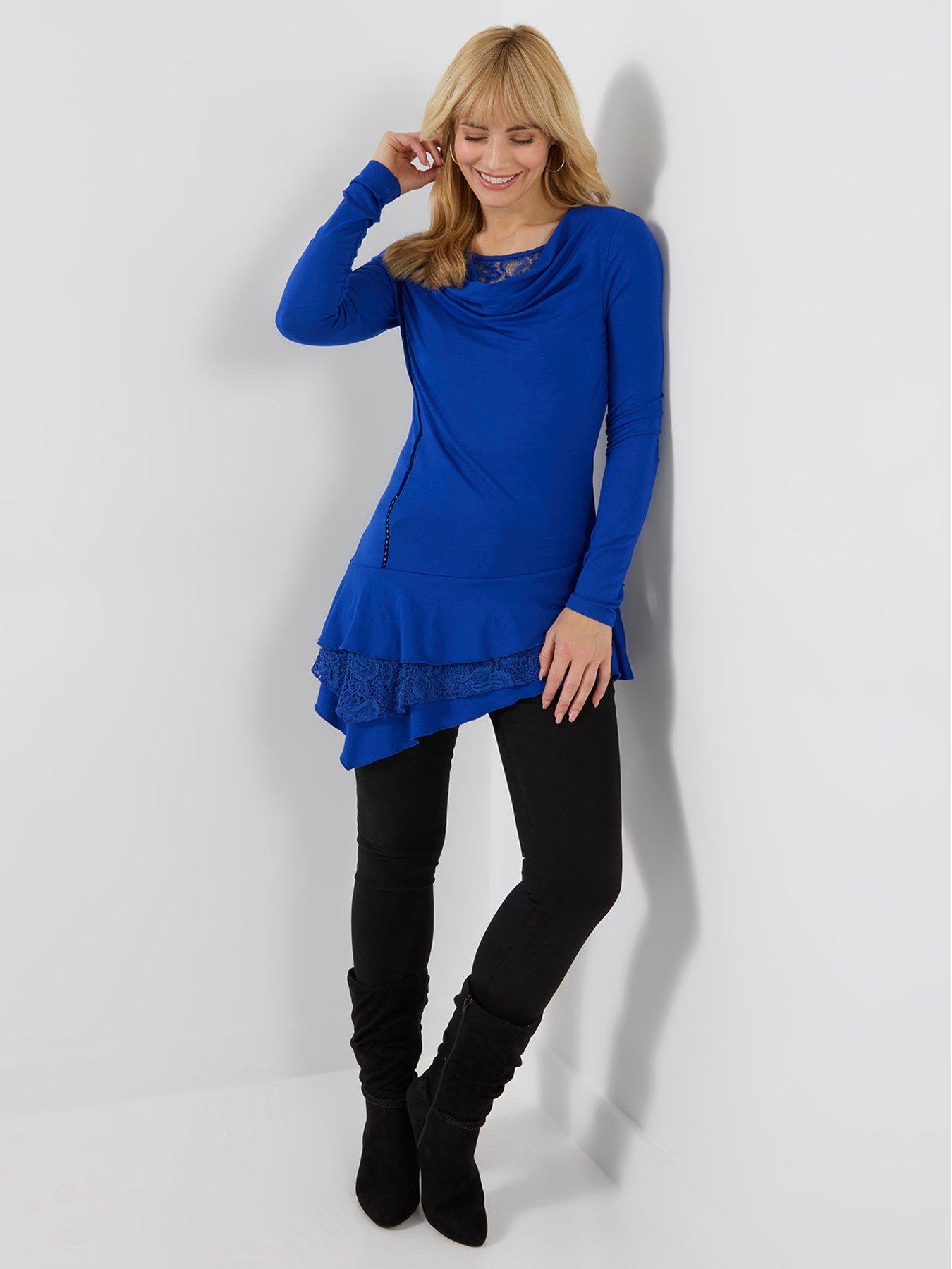 Image 4 of 6 of Joe Browns Cowl Neck Tunic Top With Lace Detailing