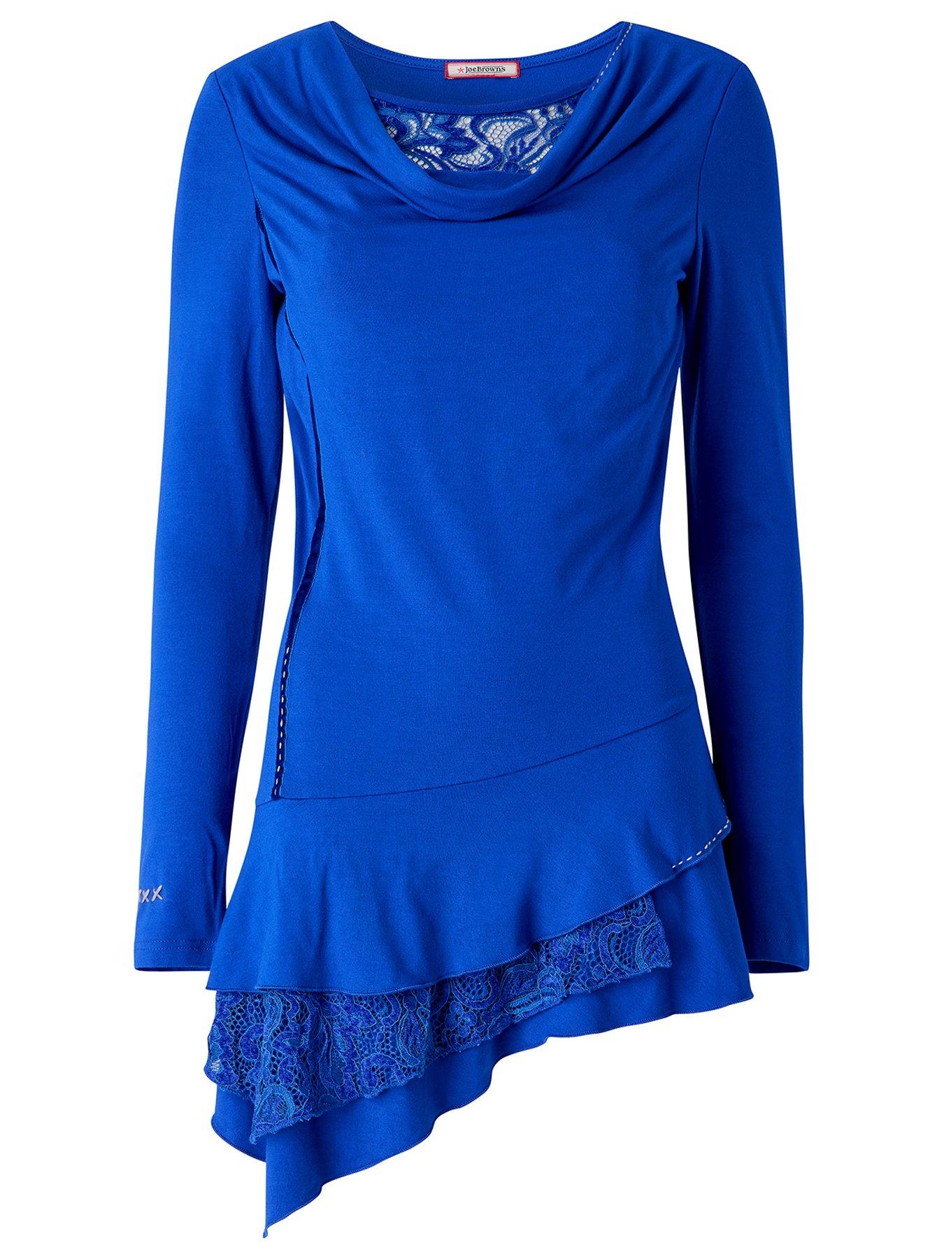 Image 6 of 6 of Joe Browns Cowl Neck Tunic Top With Lace Detailing