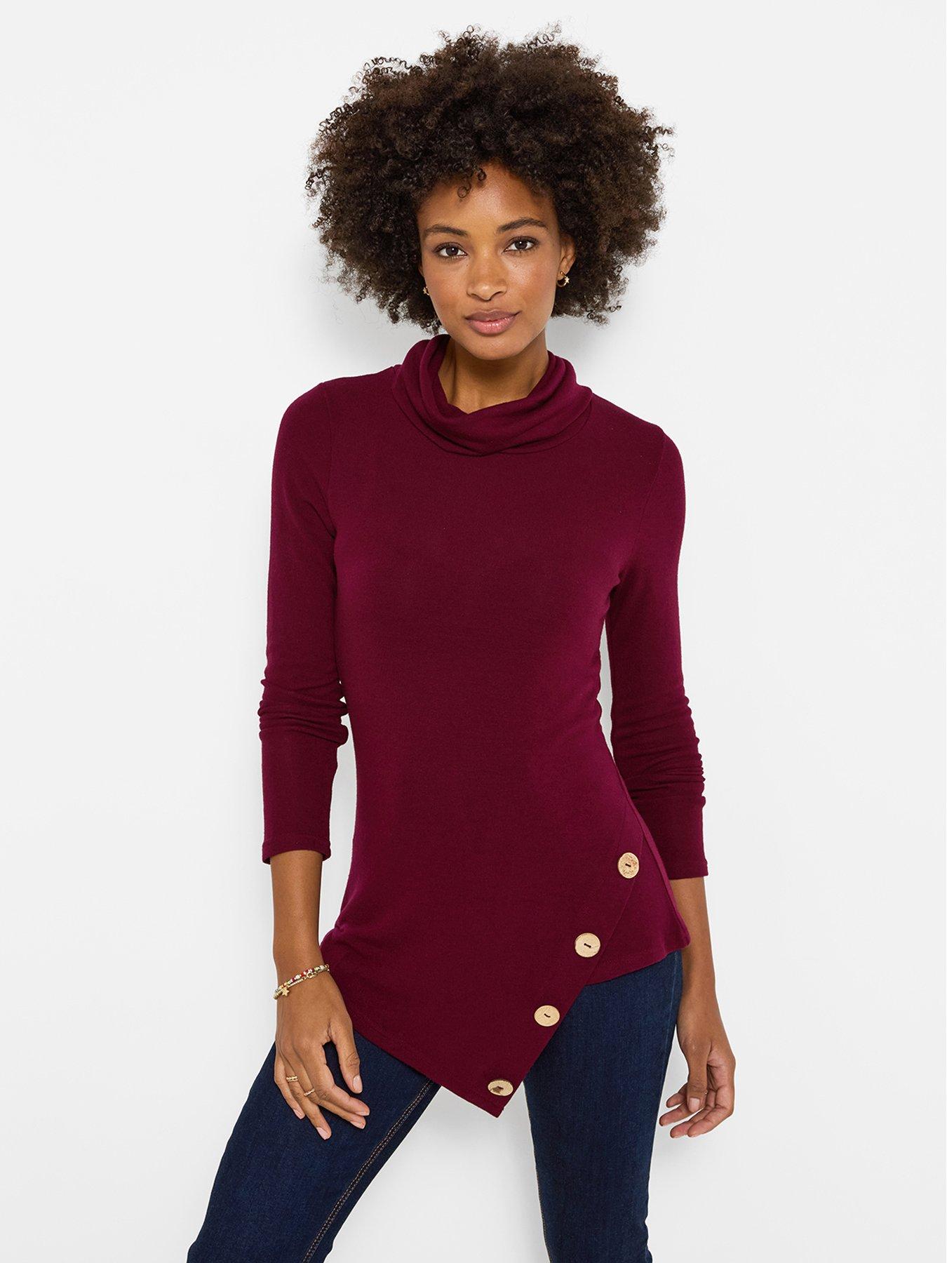 Image 1 of 6 of Joe Browns Turtle Neck Jersey Tunic Top With Asymmetric Hem