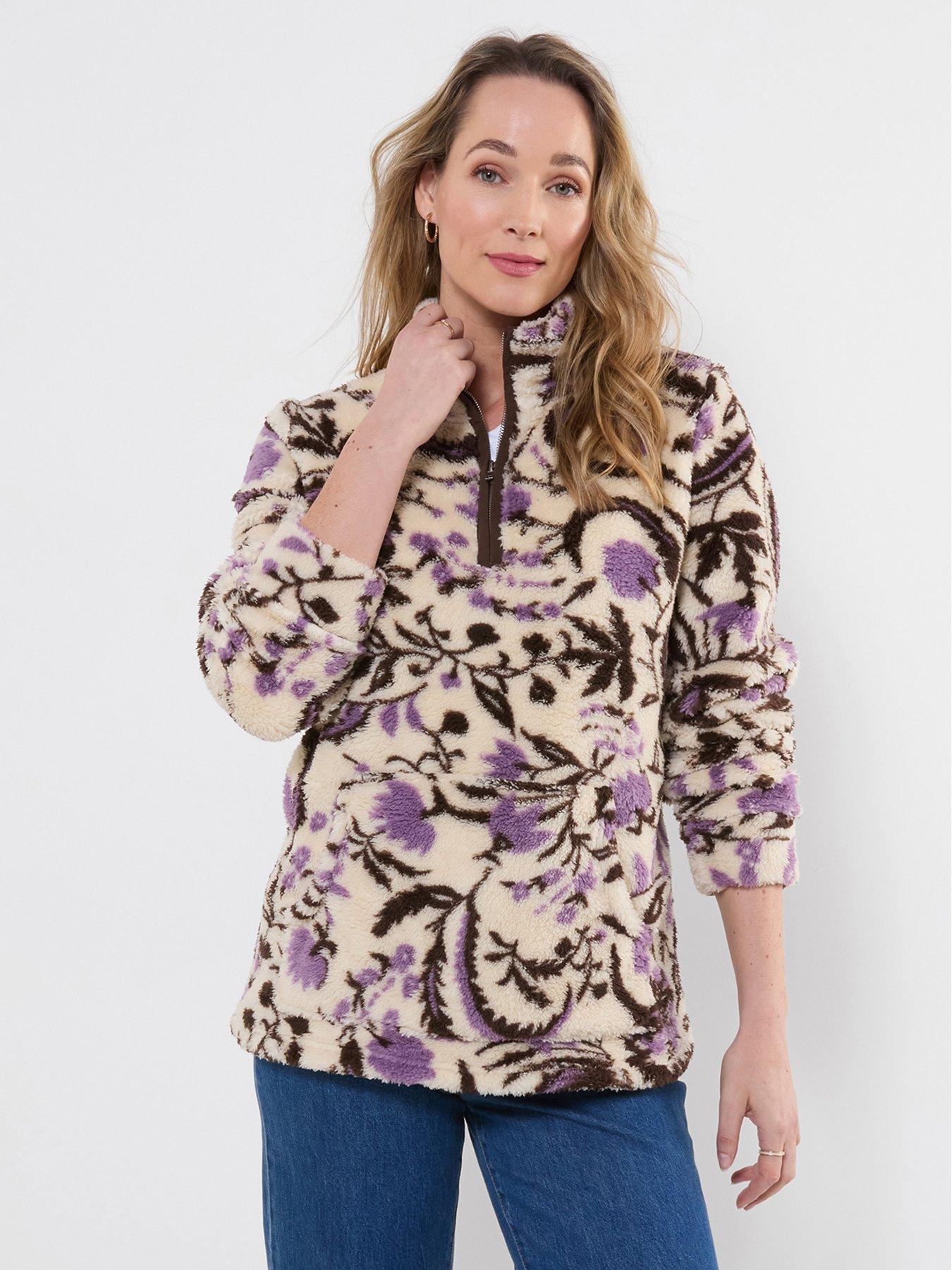 Joe Browns Jasmine Floral Printed Funnel Neck Fleece