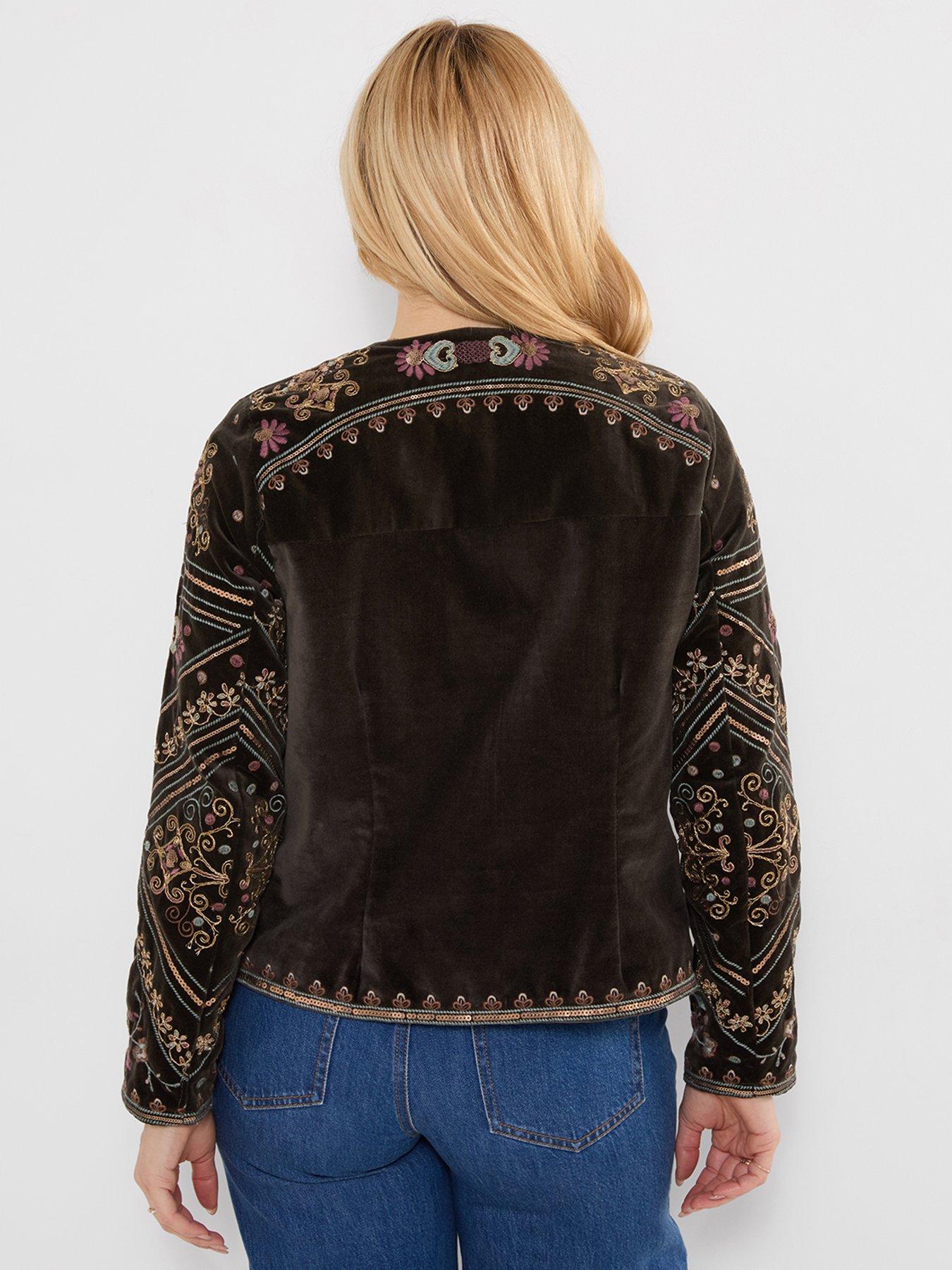 Image 2 of 7 of Joe Browns Bella Boutique Embroidered Edge To Edge Jacket